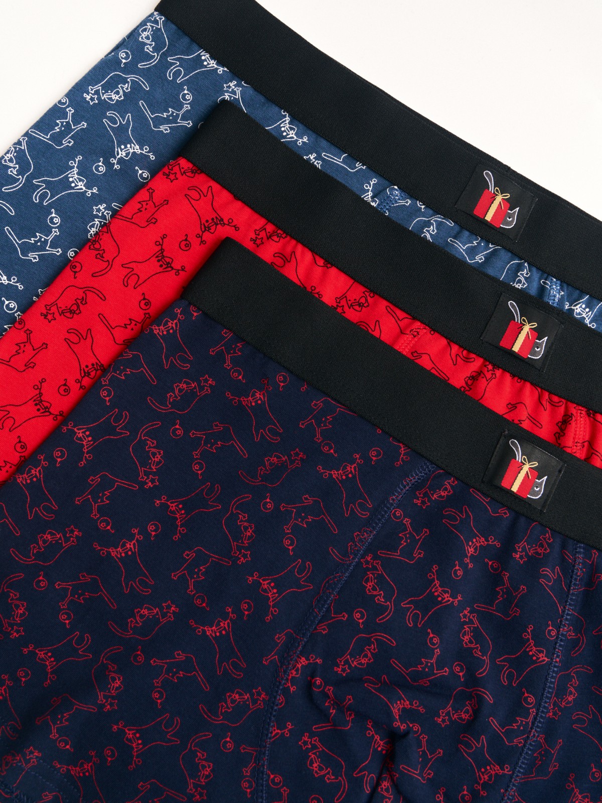 Набор трусов с новогодним узором (3 шт. в комплекте)