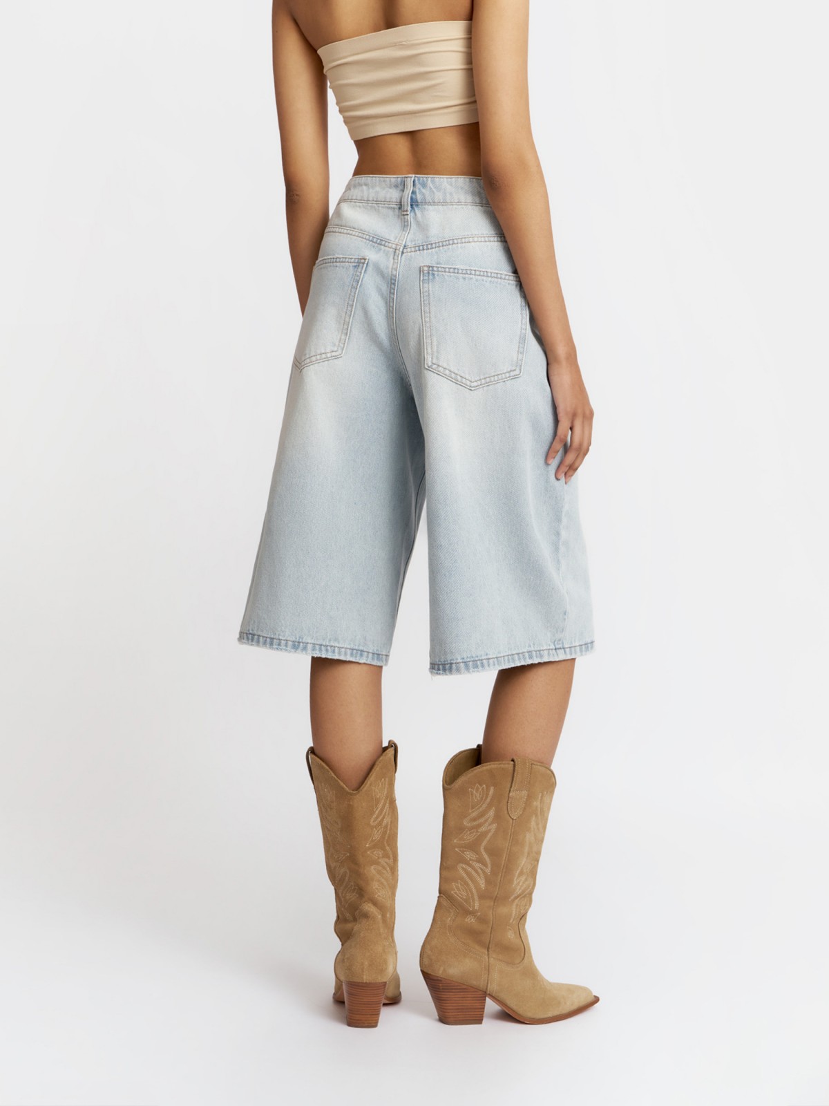 Брюки джинсовые короткие