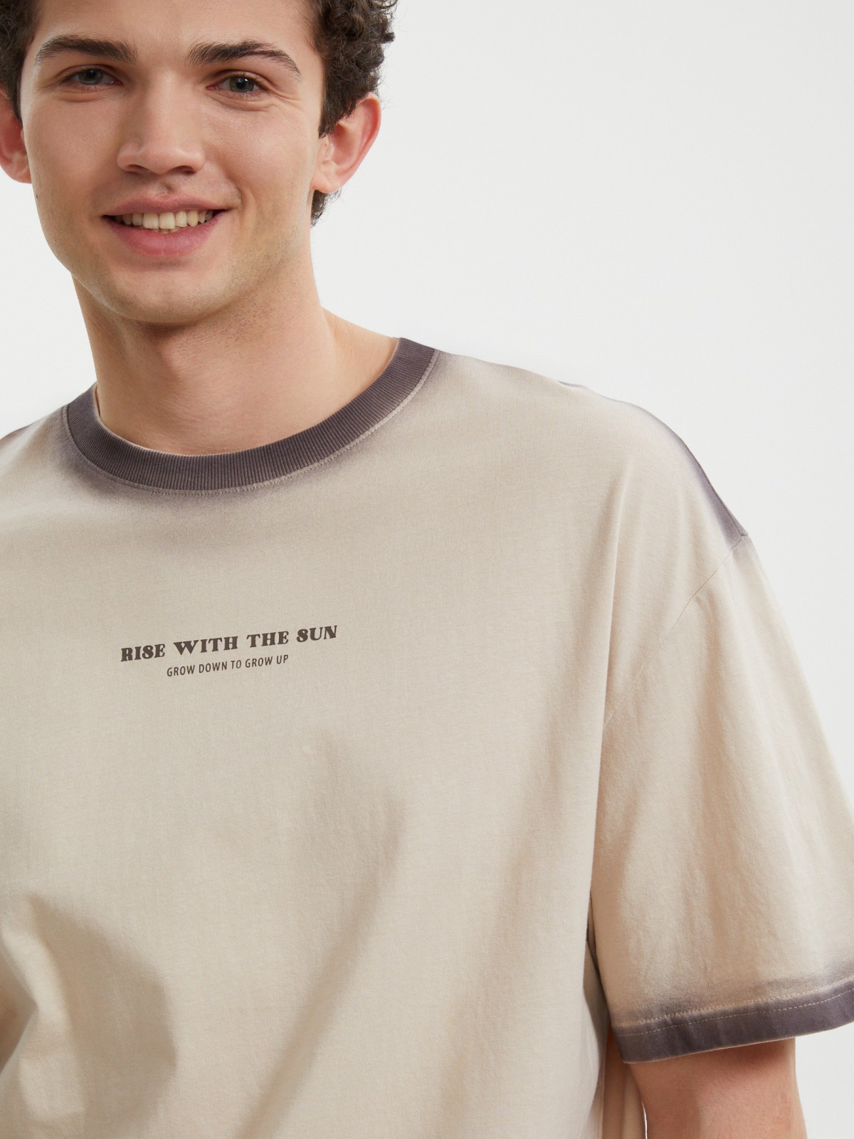 Футболка оверсайз из хлопка с надписью