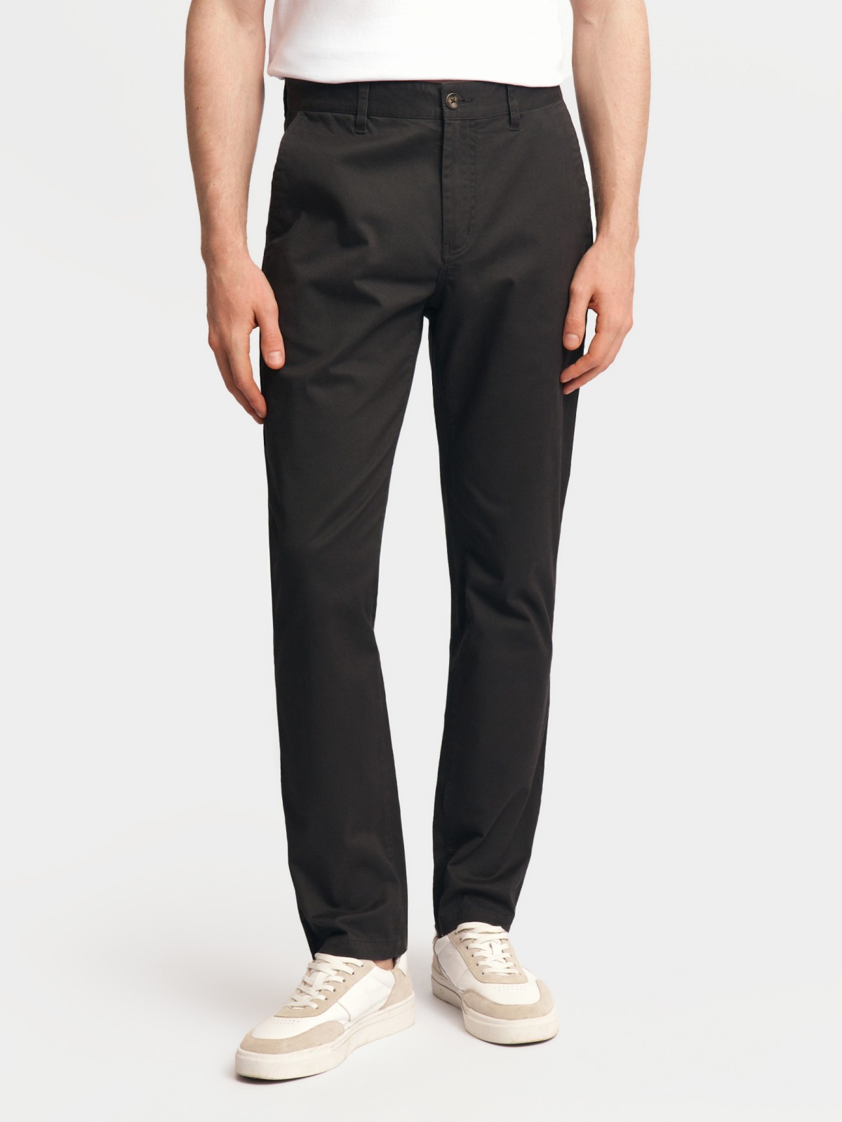 Брюки силуэта Slim из хлопка