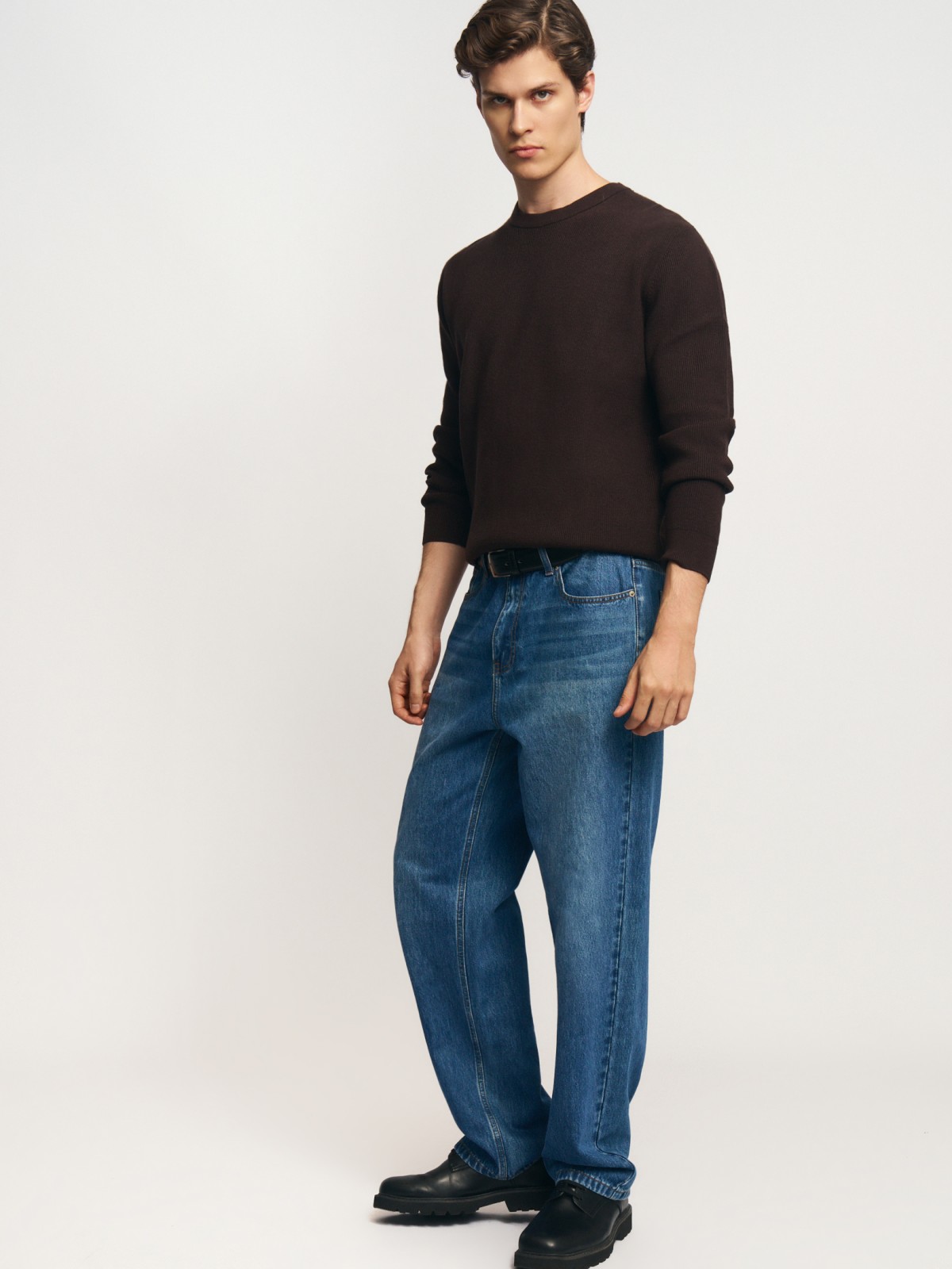 Трикотажный джемпер с длинным рукавом