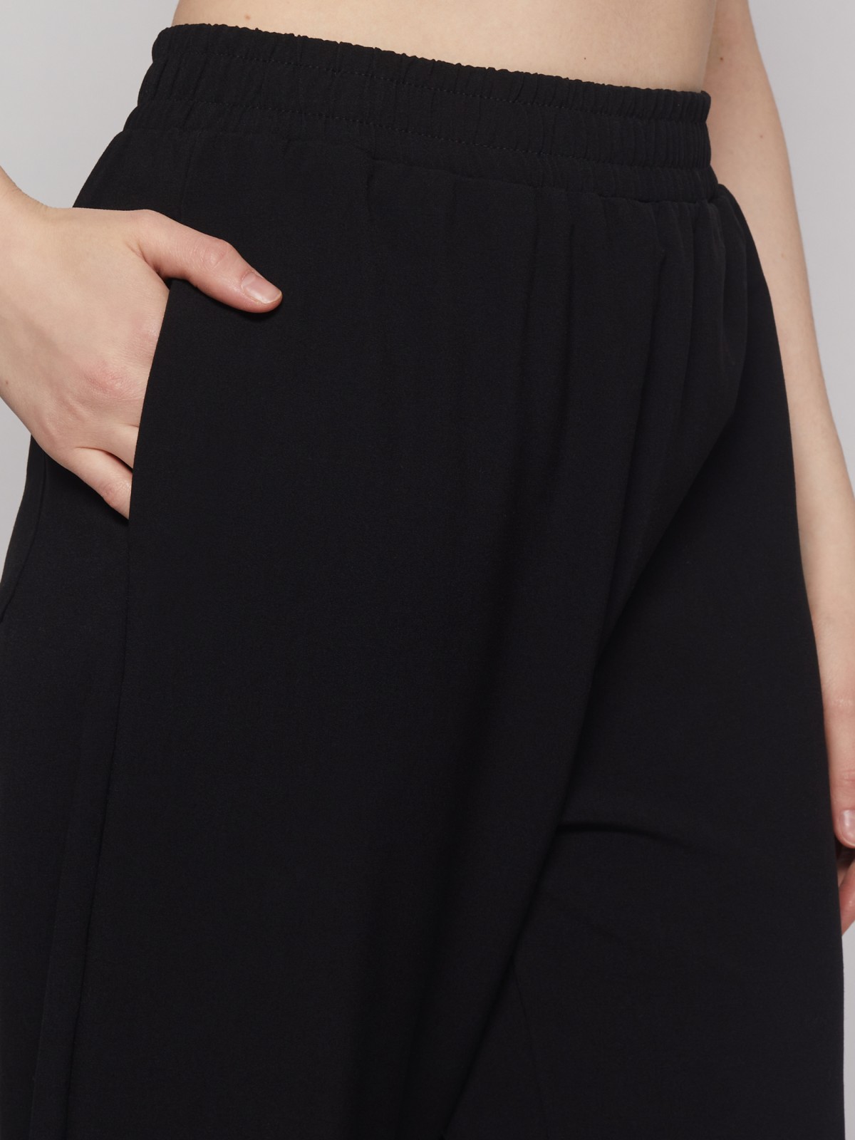 Тканевые брюки-джоггеры zolla 222317359151, цвет черный, размер XS - фото 4