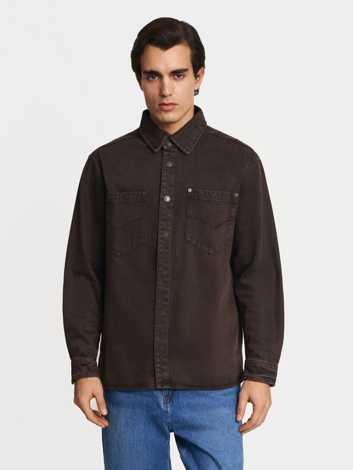 Джинсовая куртка-рубашка