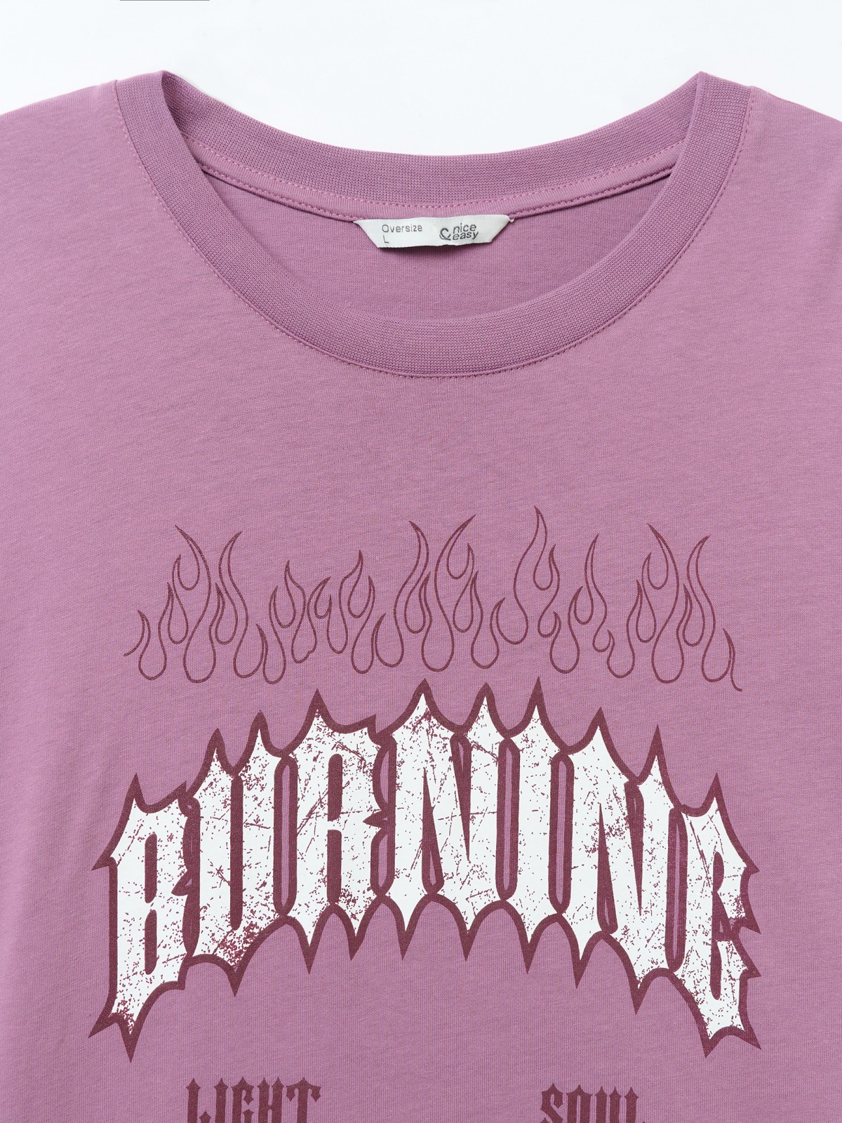 Футболка оверсайз из хлопка с принтом-надписью