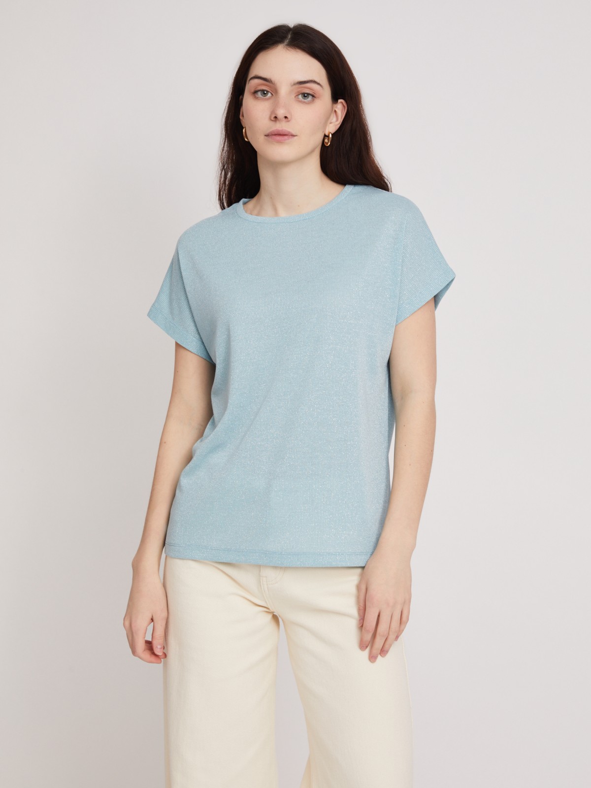 Топ-блузка с люрексом zolla 023233226023, цвет мятный, размер XS - фото 5