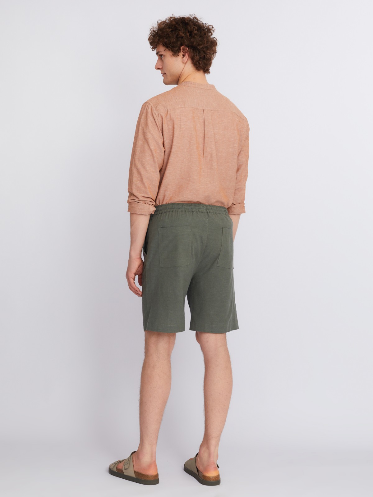 Шорты на резинке из льна