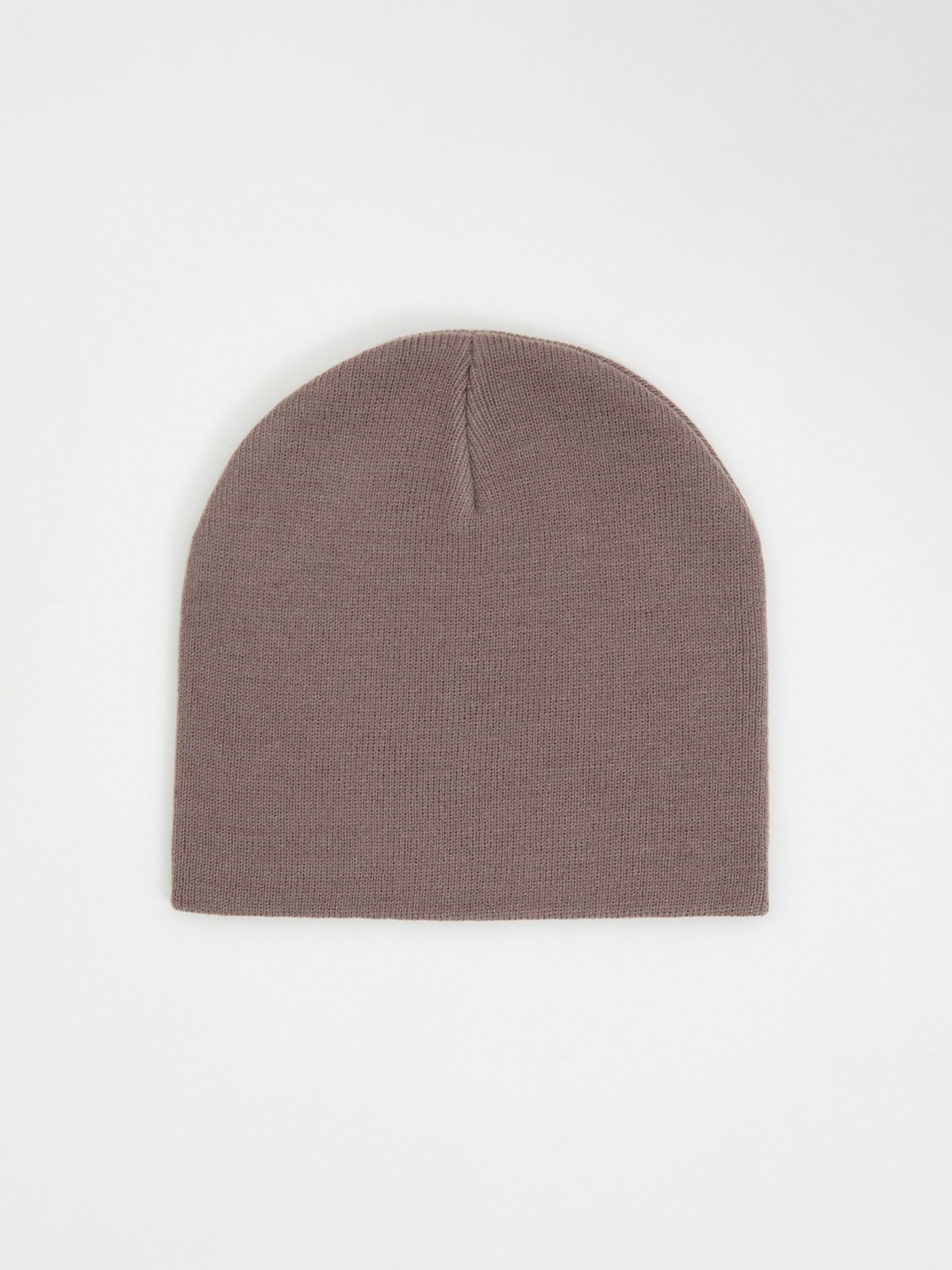 Трикотажная шапка-бини без отворота