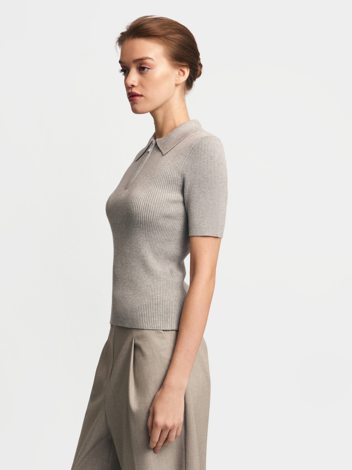 Джемпер поло с коротким рукавом