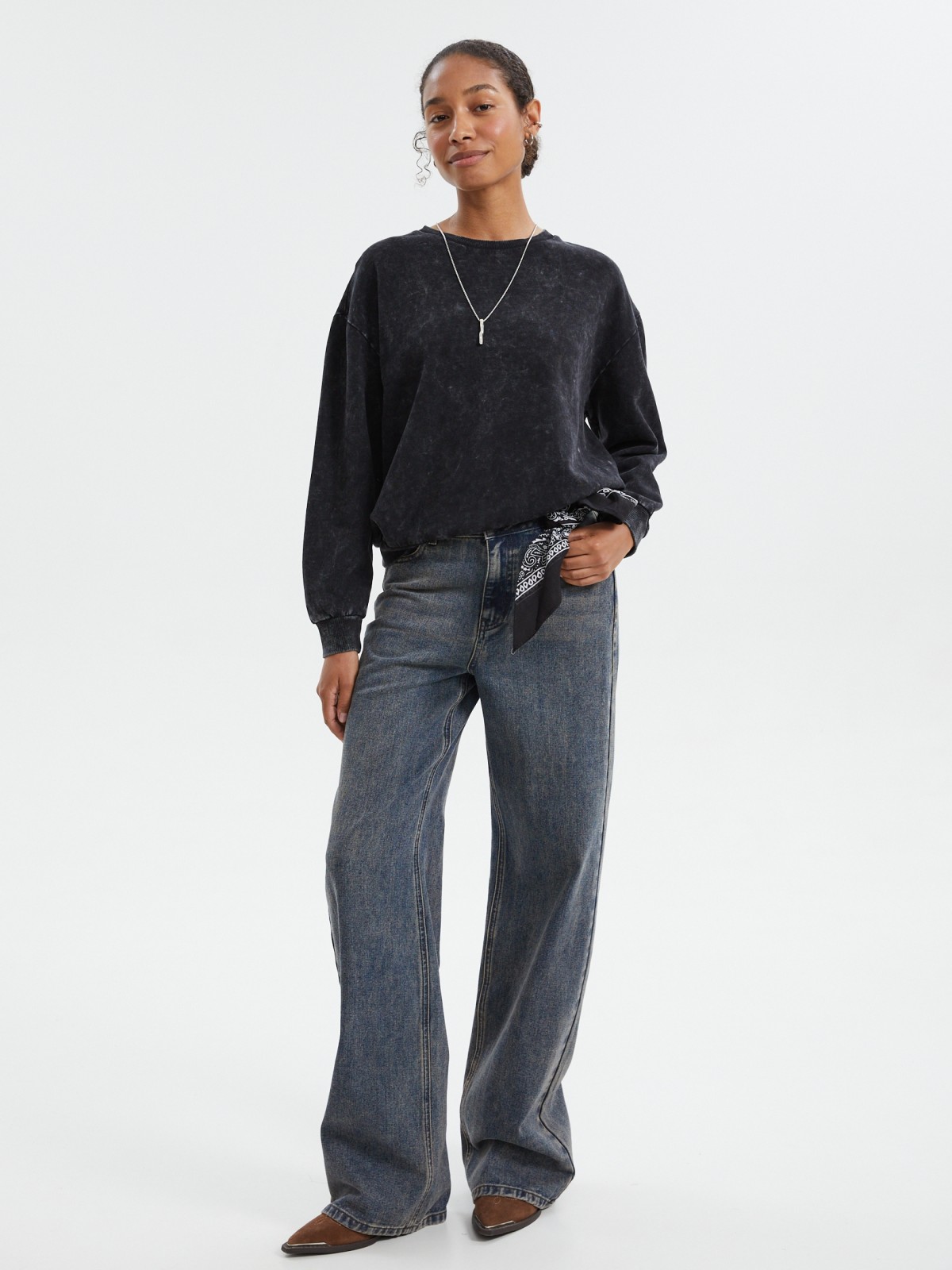 Утеплённый свитшот из хлопка с начёсом