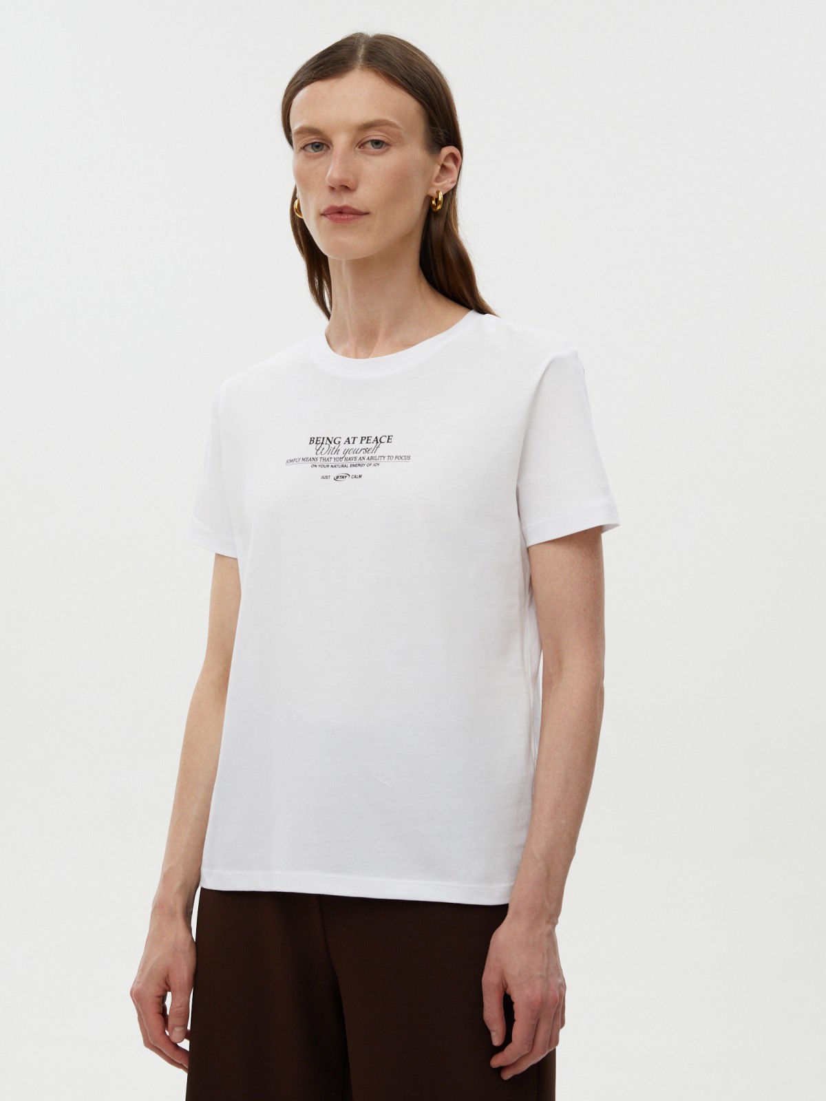 Футболка из хлопка с надписью