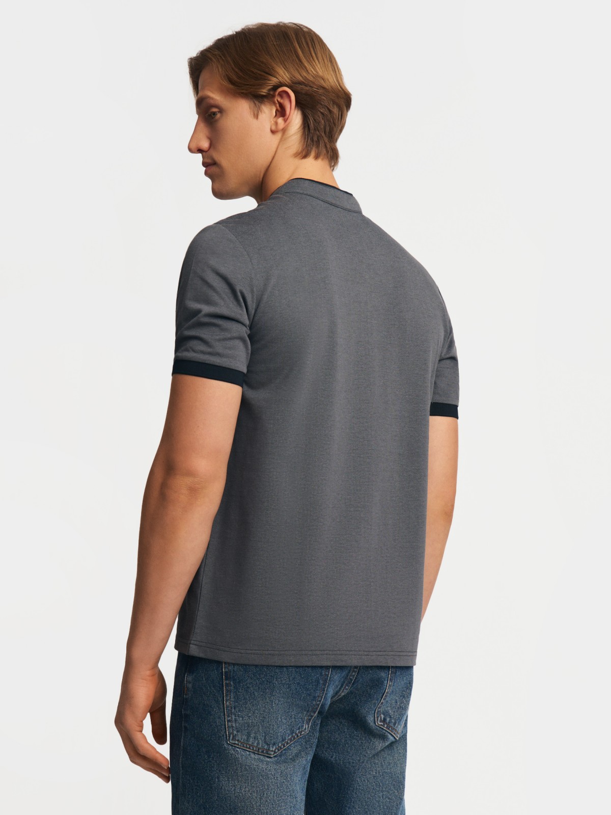 Футболка поло с воротником-стойкой