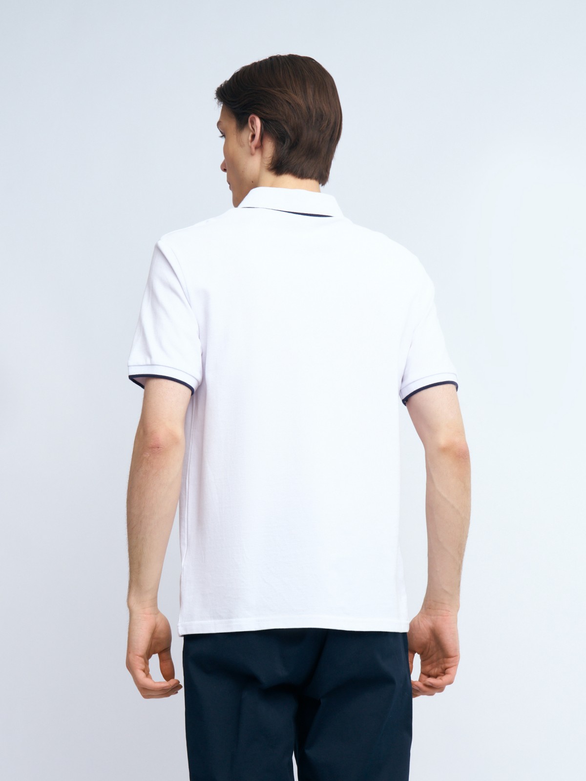 Футболка поло из хлопка с эмблемой