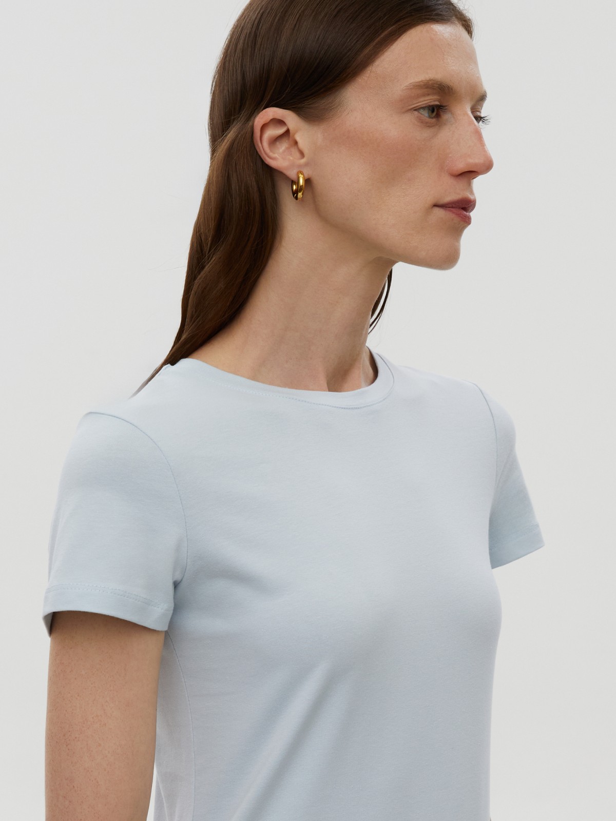 Футболка из хлопка однотонная