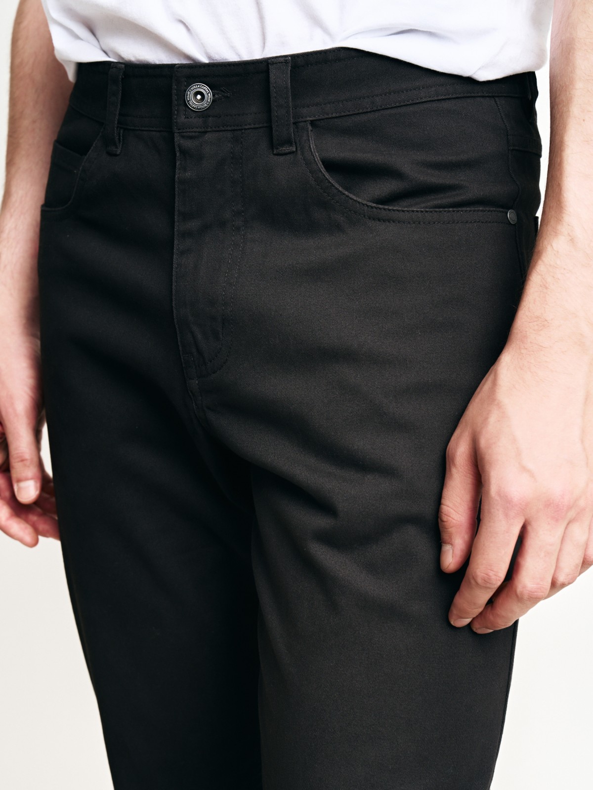 Брюки силуэта Slim из хлопка