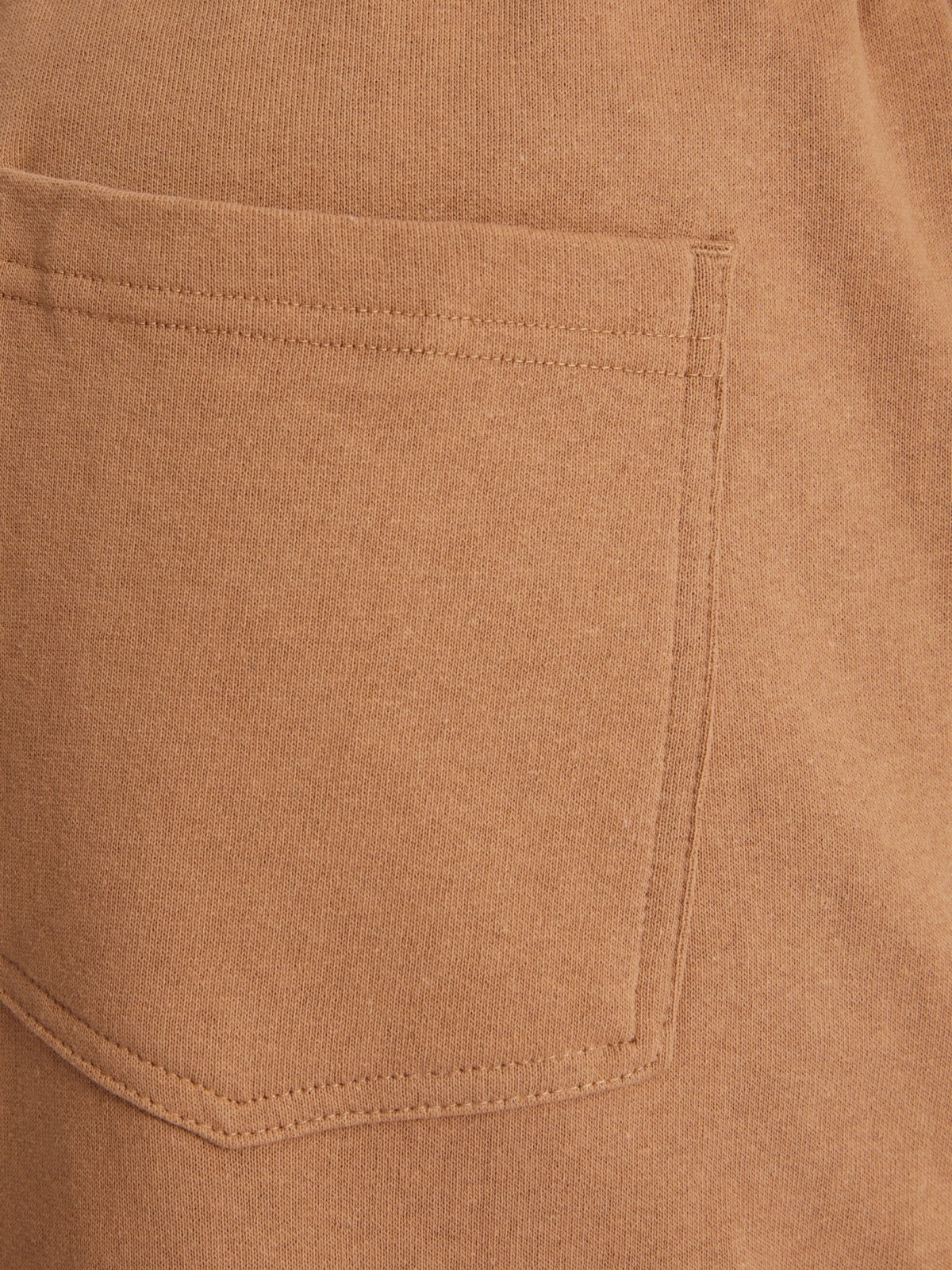 Трикотажные шорты на резинке из хлопка zolla 213317J5Q012, цвет бежевый, размер XS - фото 5