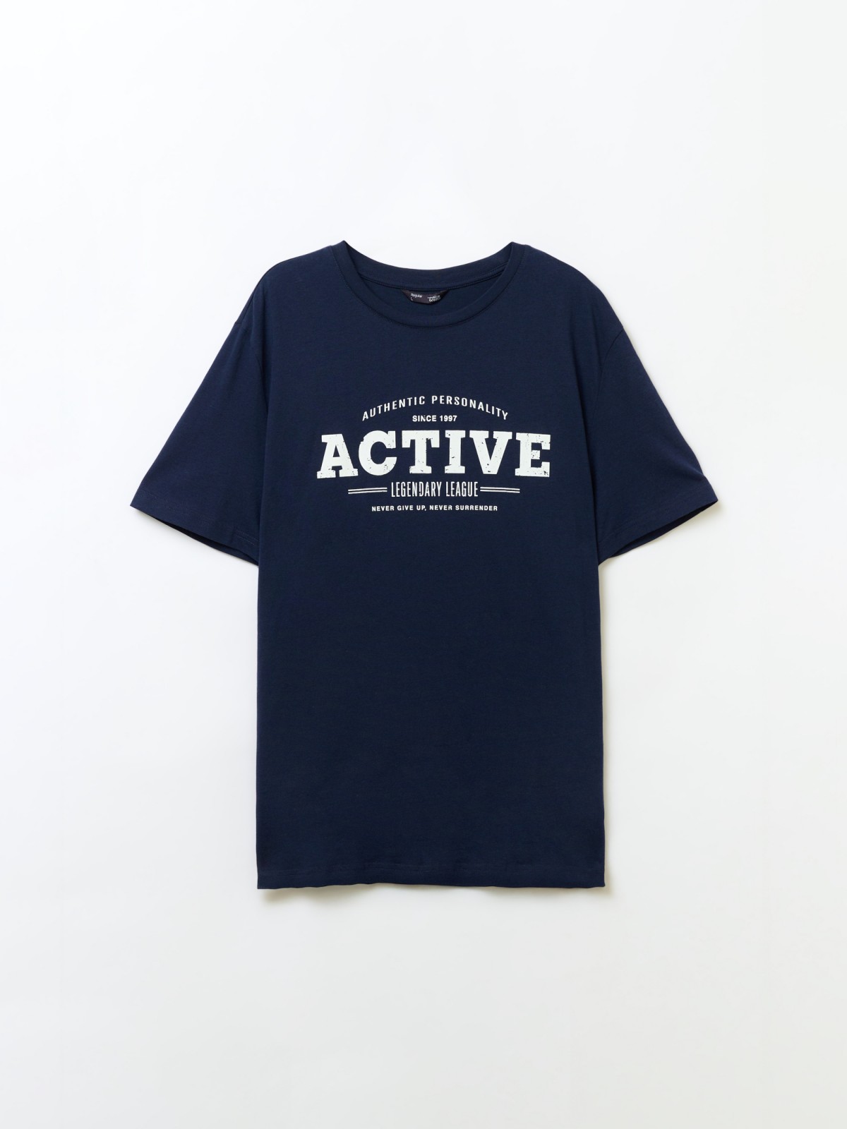 Футболка из хлопка с принтом-надписью