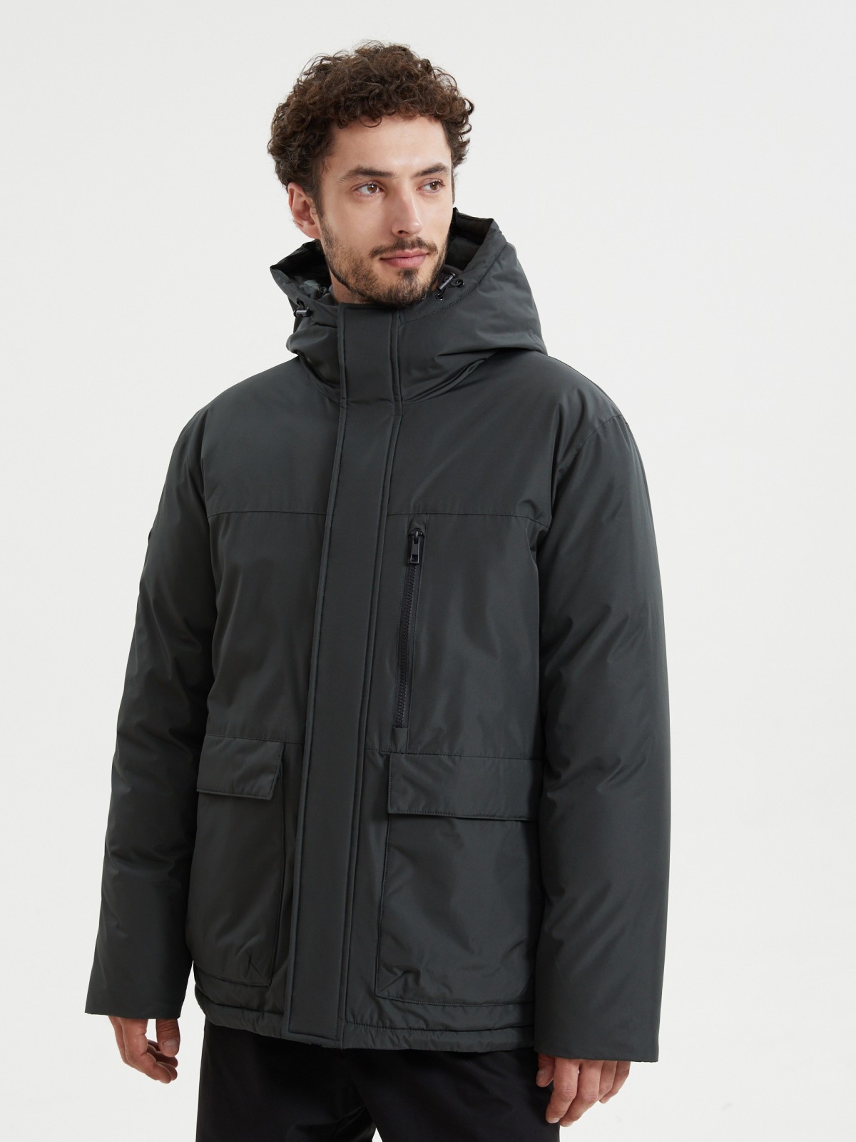 Куртка с капюшоном и утеплителем