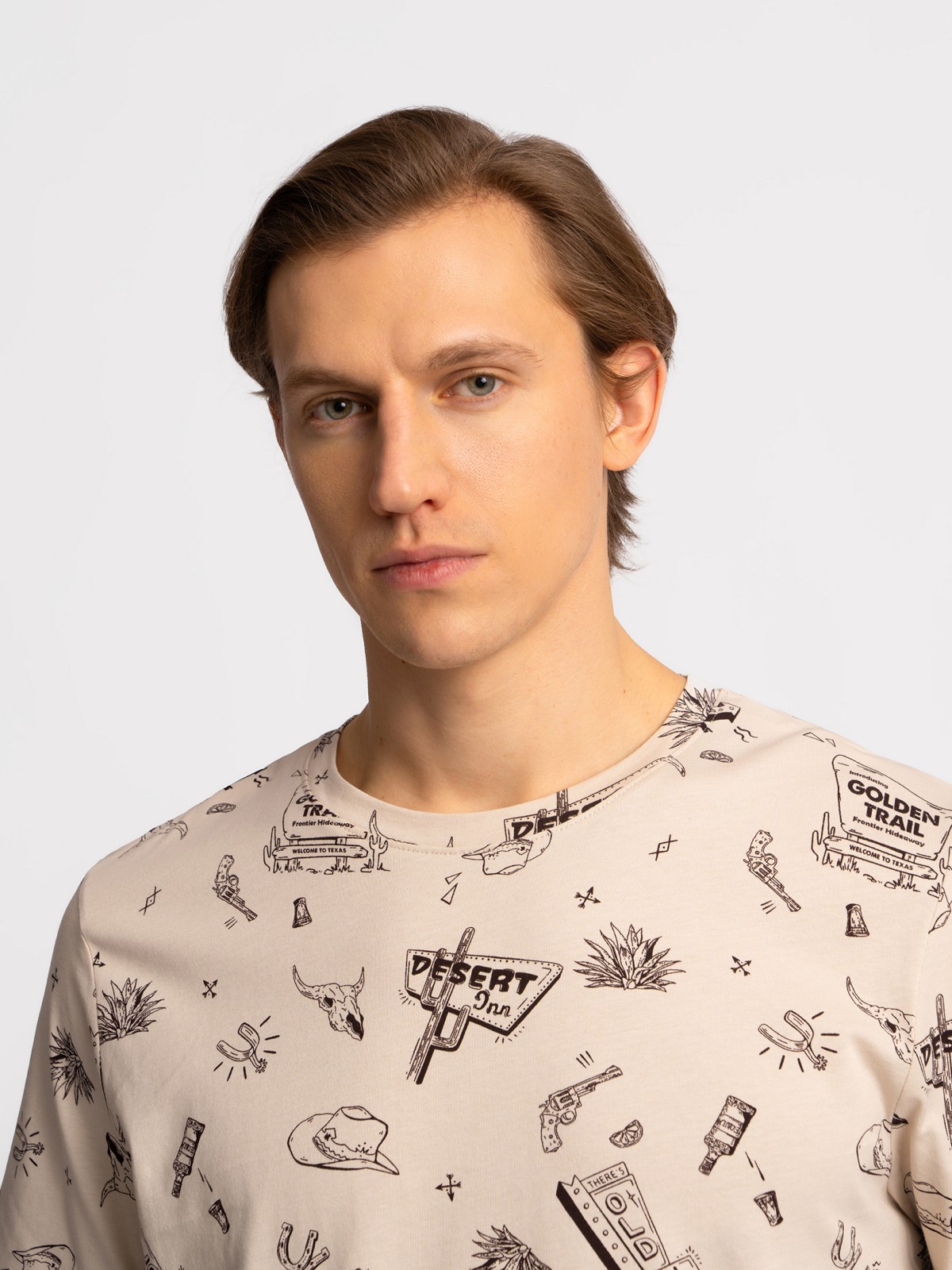 Футболка из хлопка с принтом