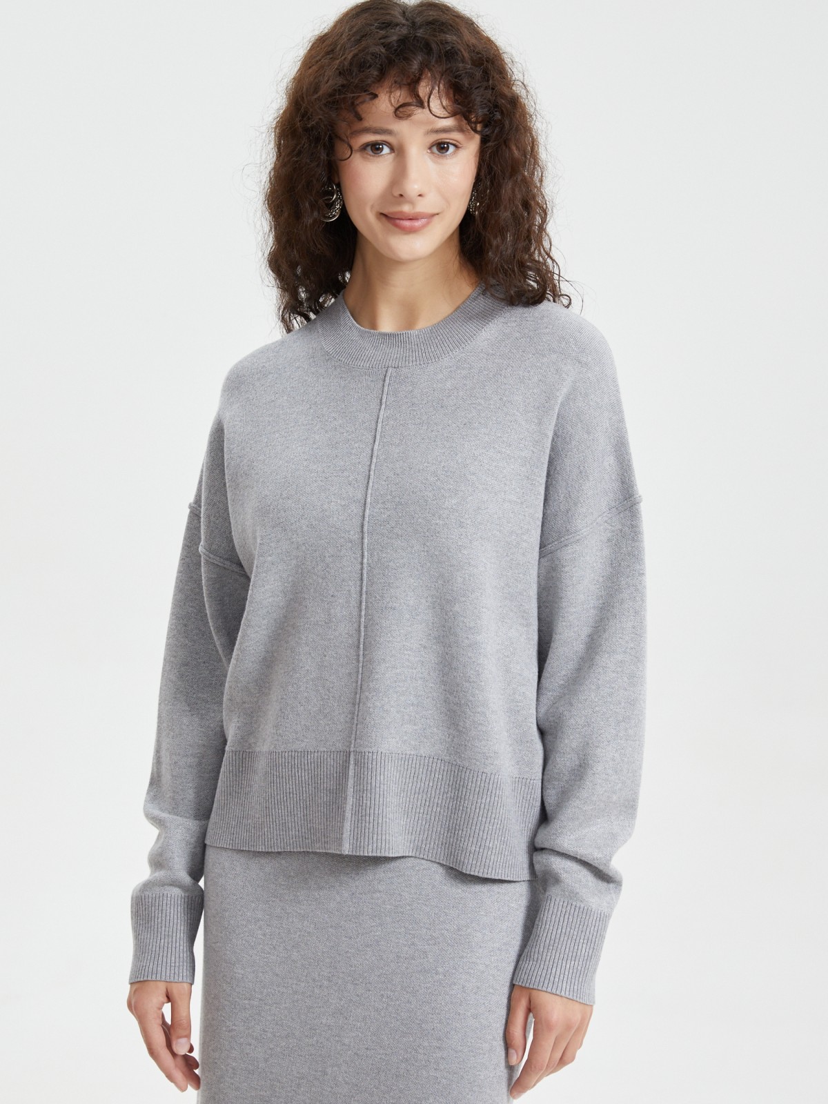 Трикотажный джемпер с длинным рукавом