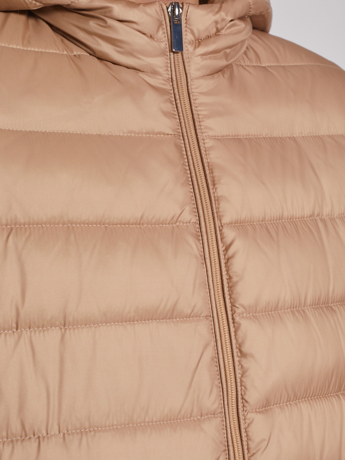 Утеплённая стёганая куртка с капюшоном zolla 023125112274, цвет бежевый, размер S - фото 3