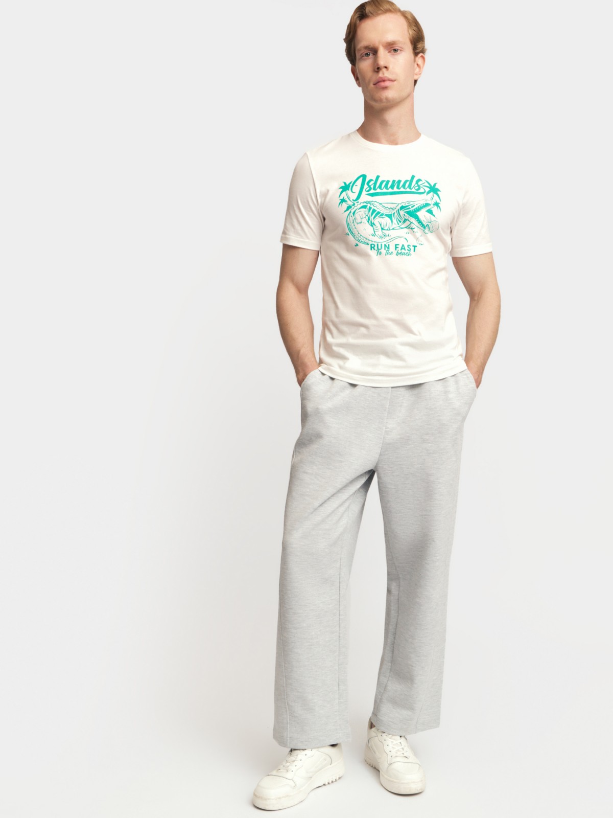 Футболка из хлопка с принтом