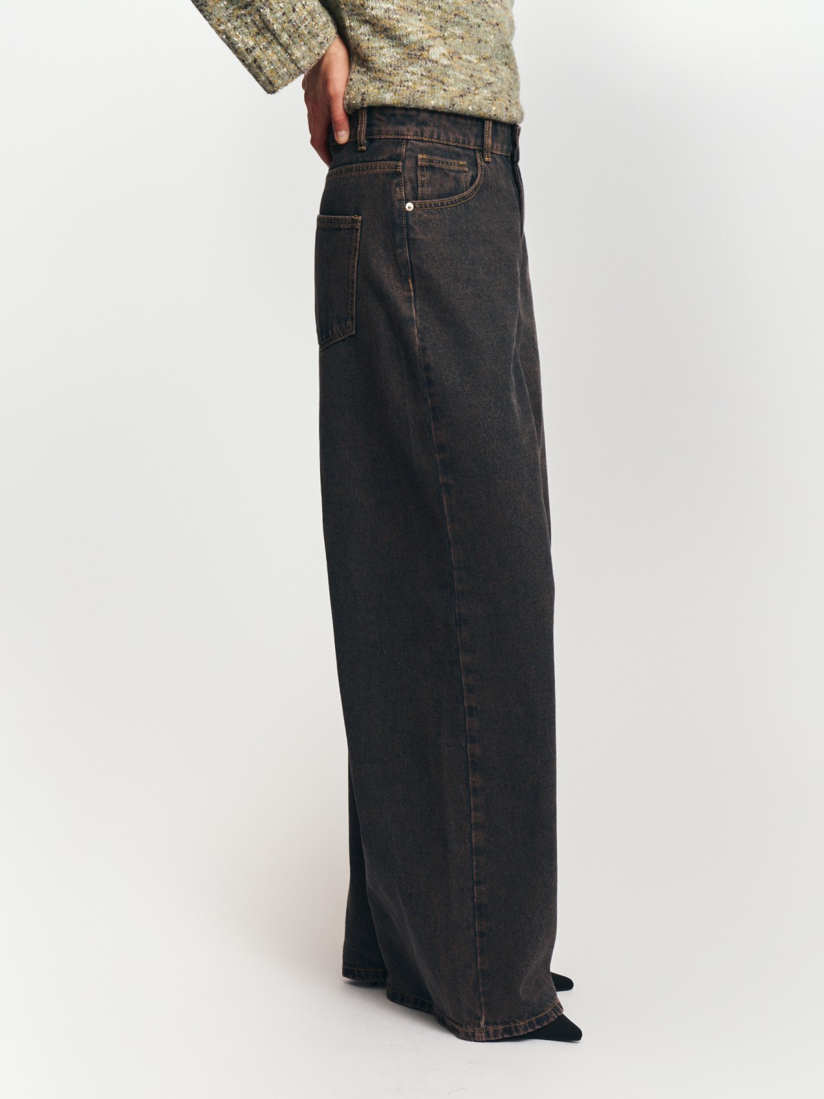 Джинсы силуэта Wide с посадкой Loose
