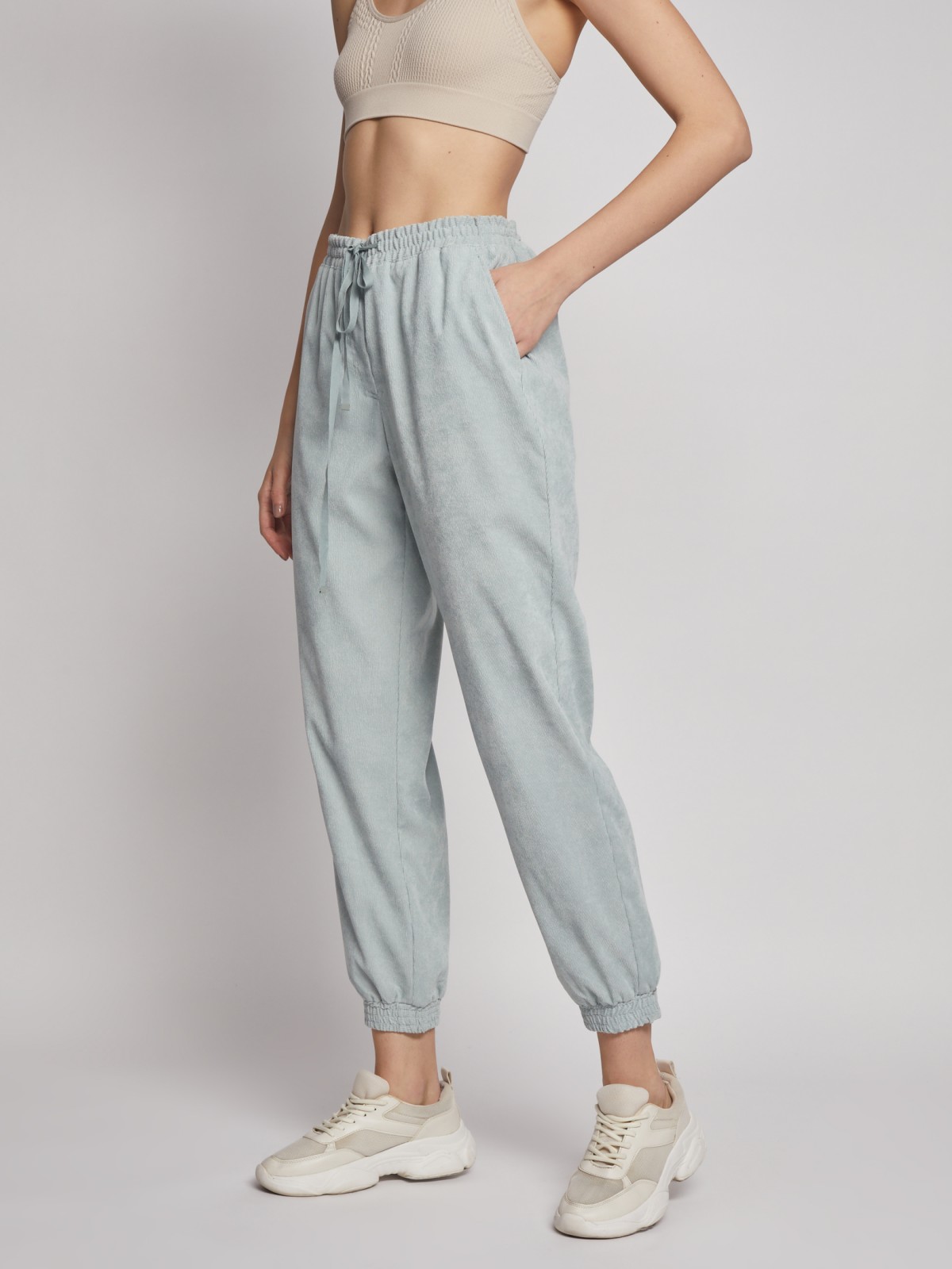 Вельветовые брюки-джоггеры