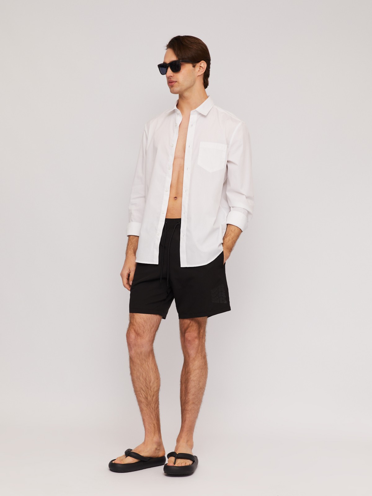 Пляжные шорты (для плавания) zolla N14247S39043, цвет черный, размер S - фото 2
