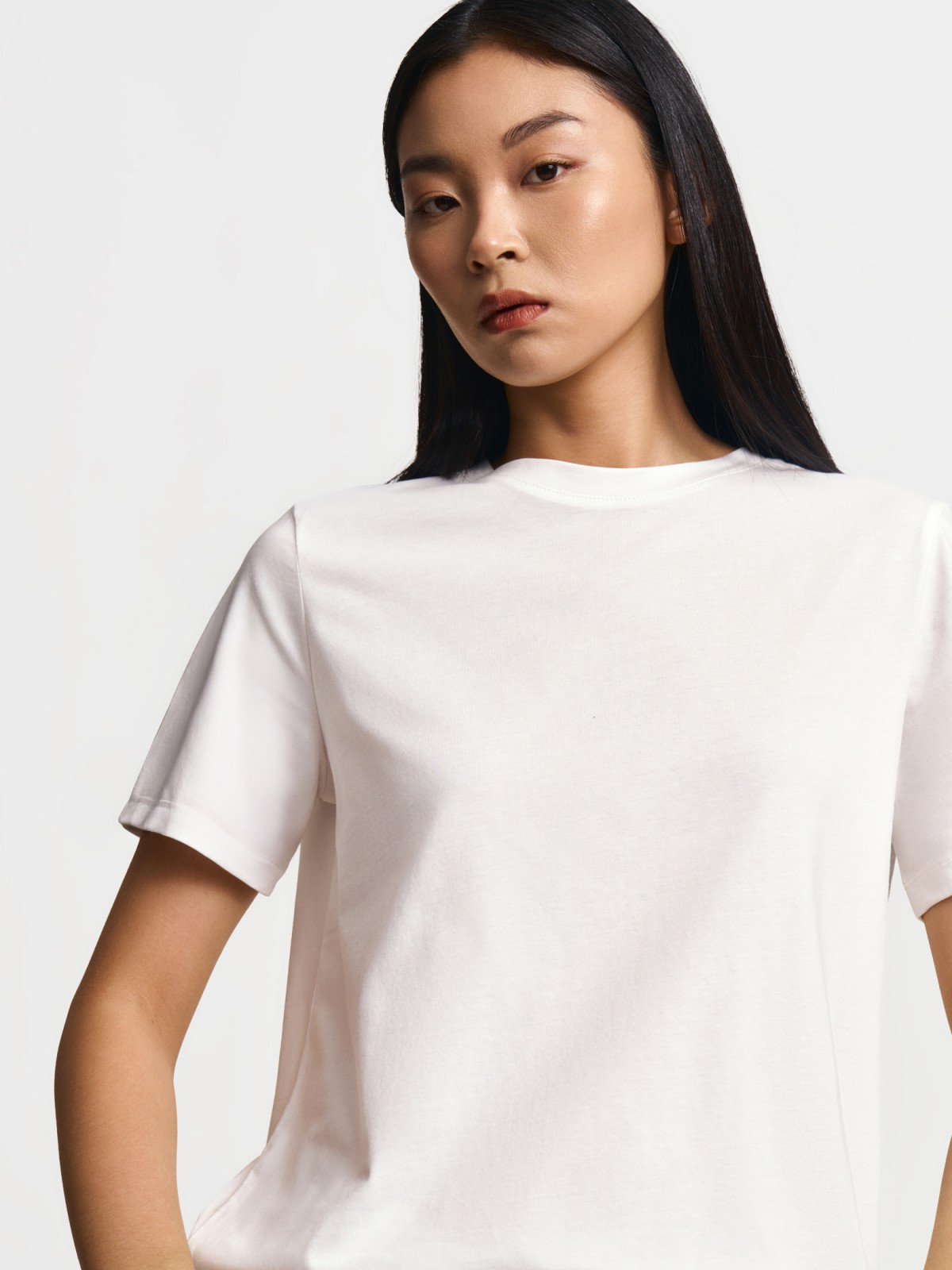 Футболка из хлопка однотонная