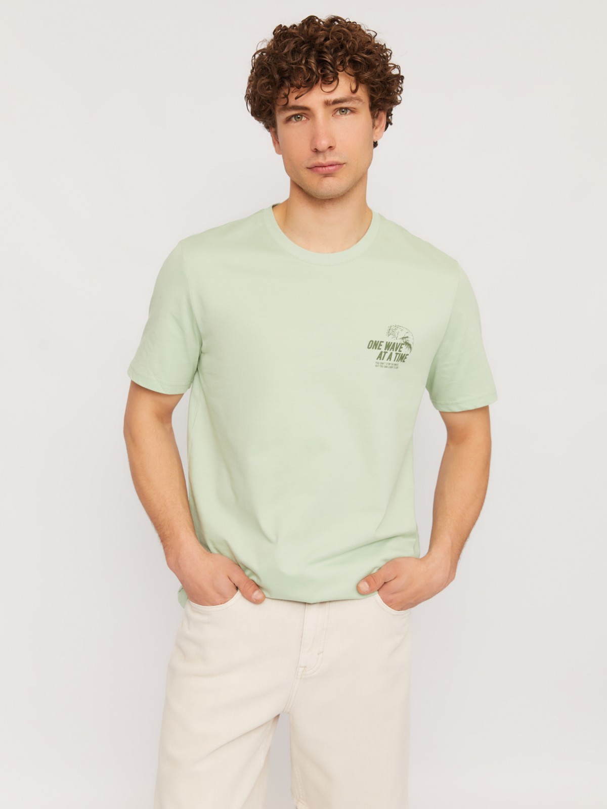 Футболка из хлопка с надписью