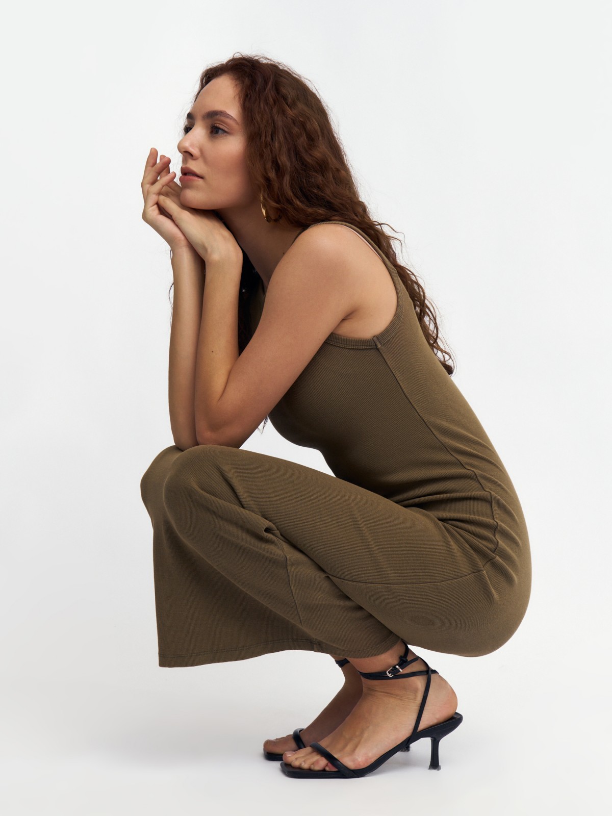 Платье-майка без рукавов