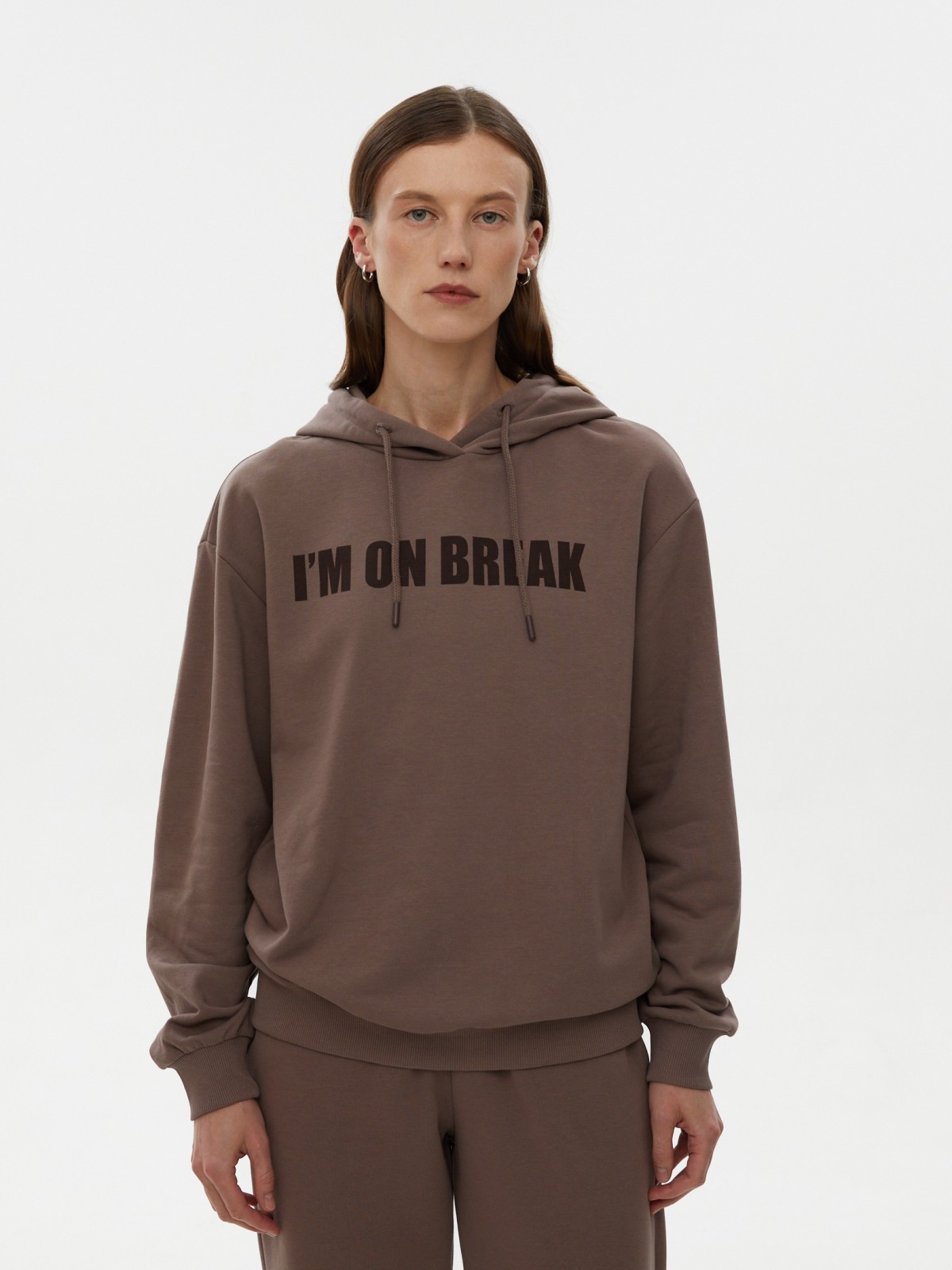 Утеплённый худи с начёсом и капюшоном