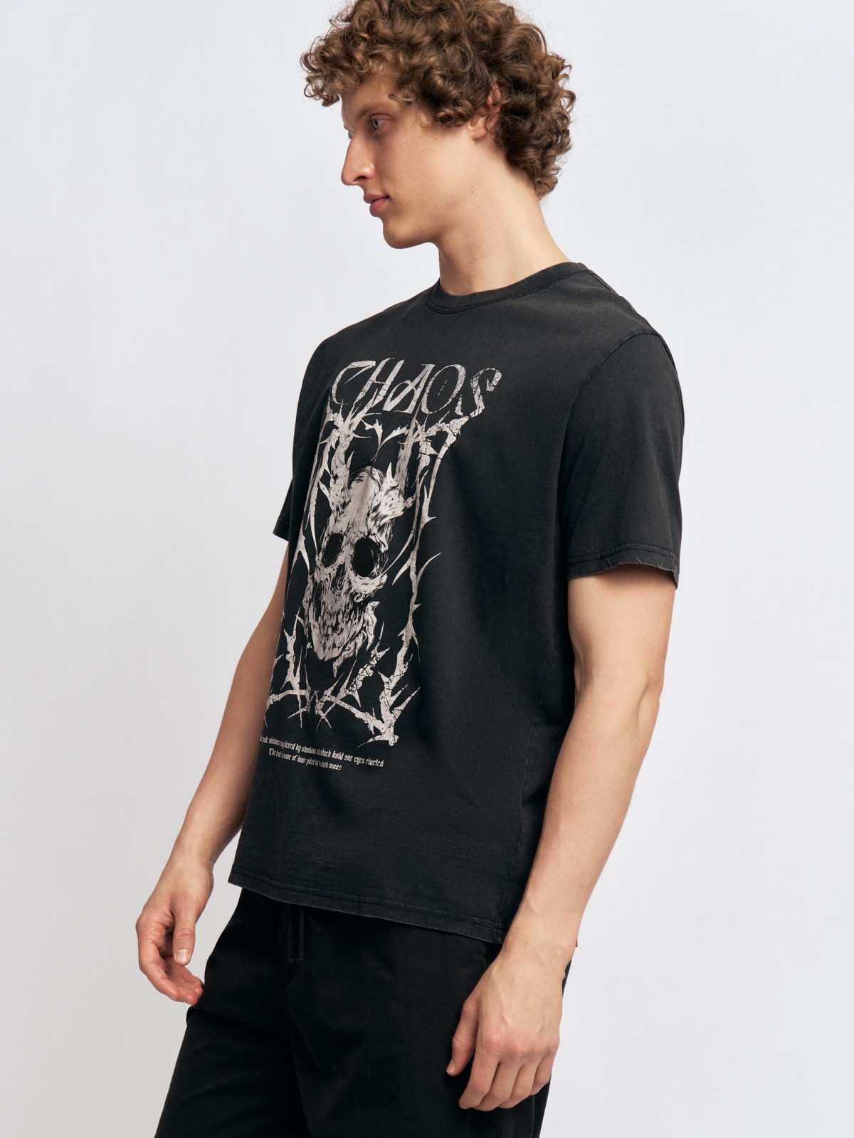 Футболка из хлопка с принтом