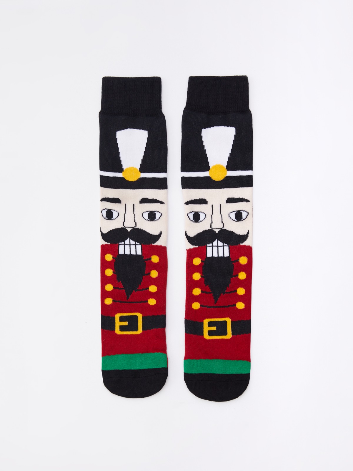 Тёплые махровые носки с новогодним рисунком zolla 012439962135, цвет красный, размер 25-27