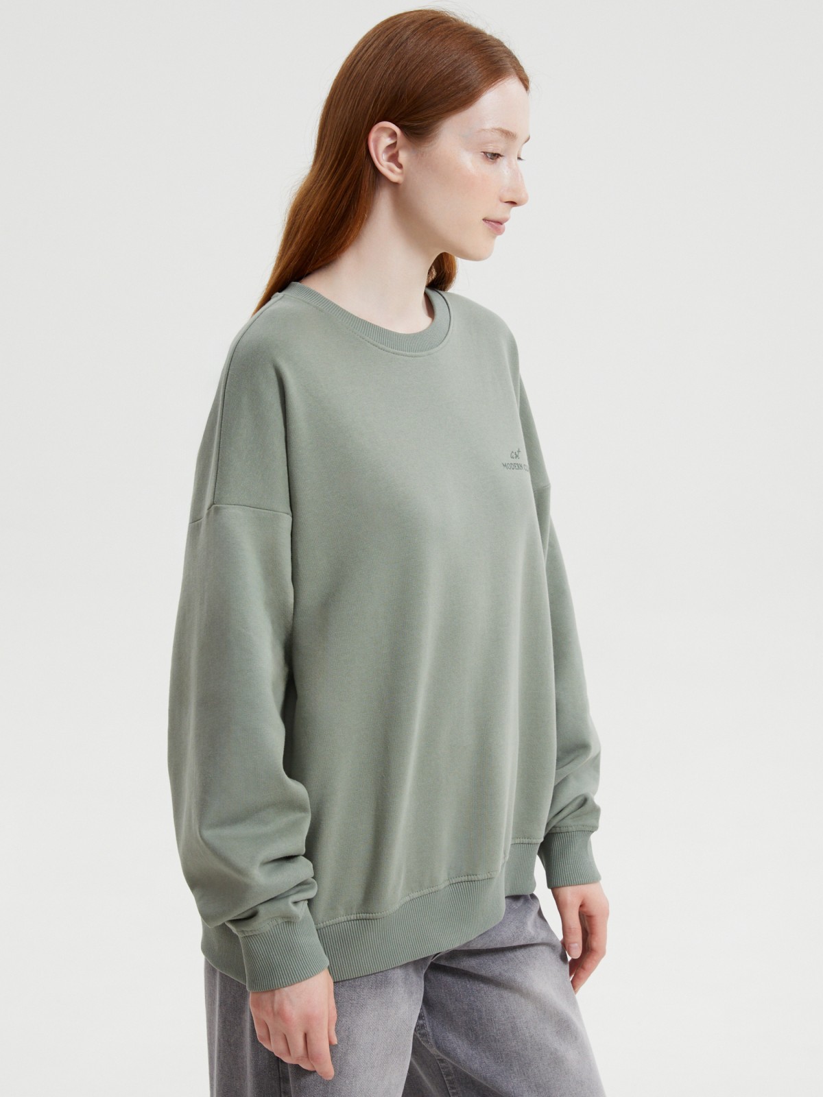 Утеплённый свитшот из хлопка с начёсом