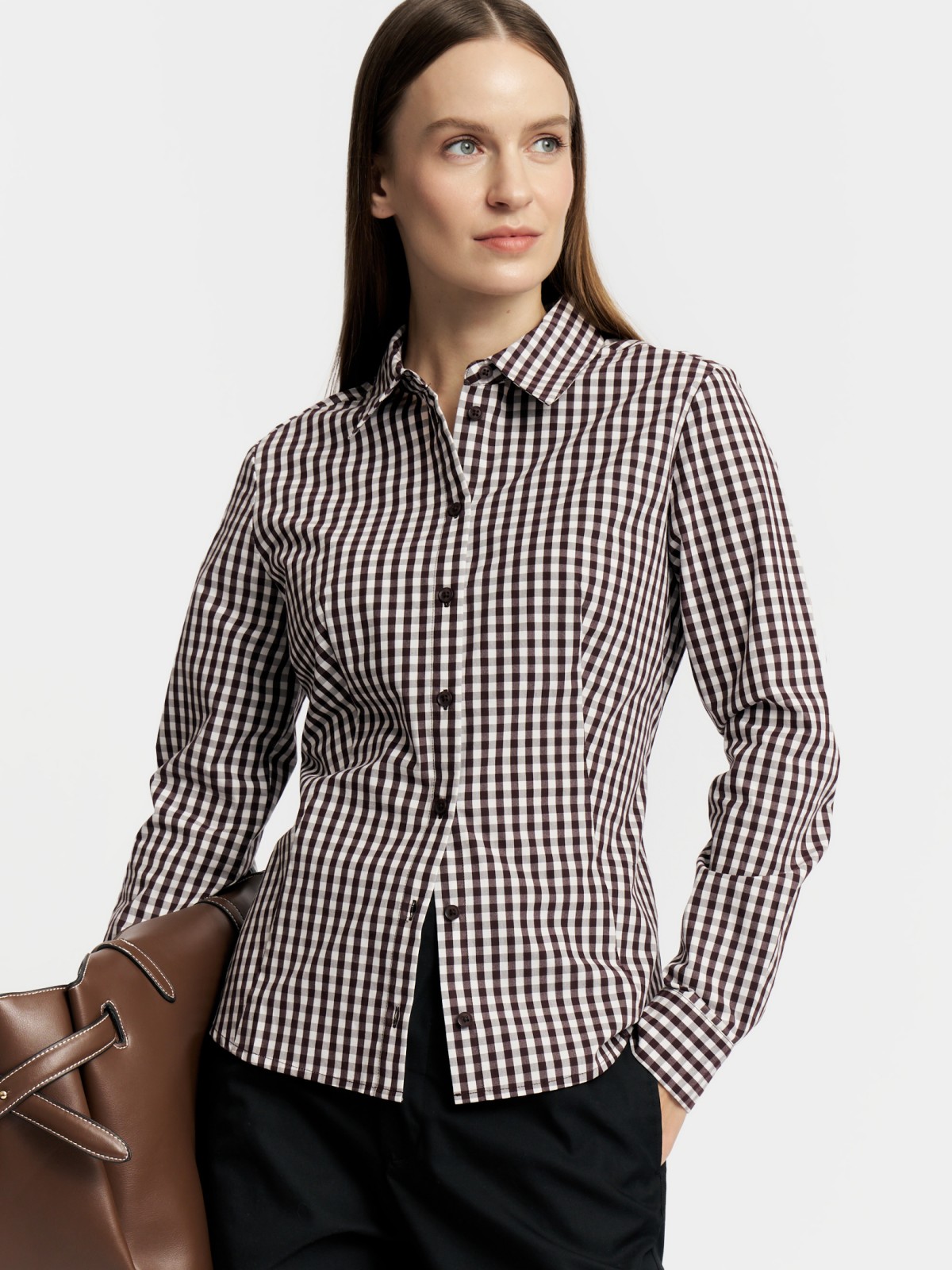 Рубашка из хлопка с акцентом на талии