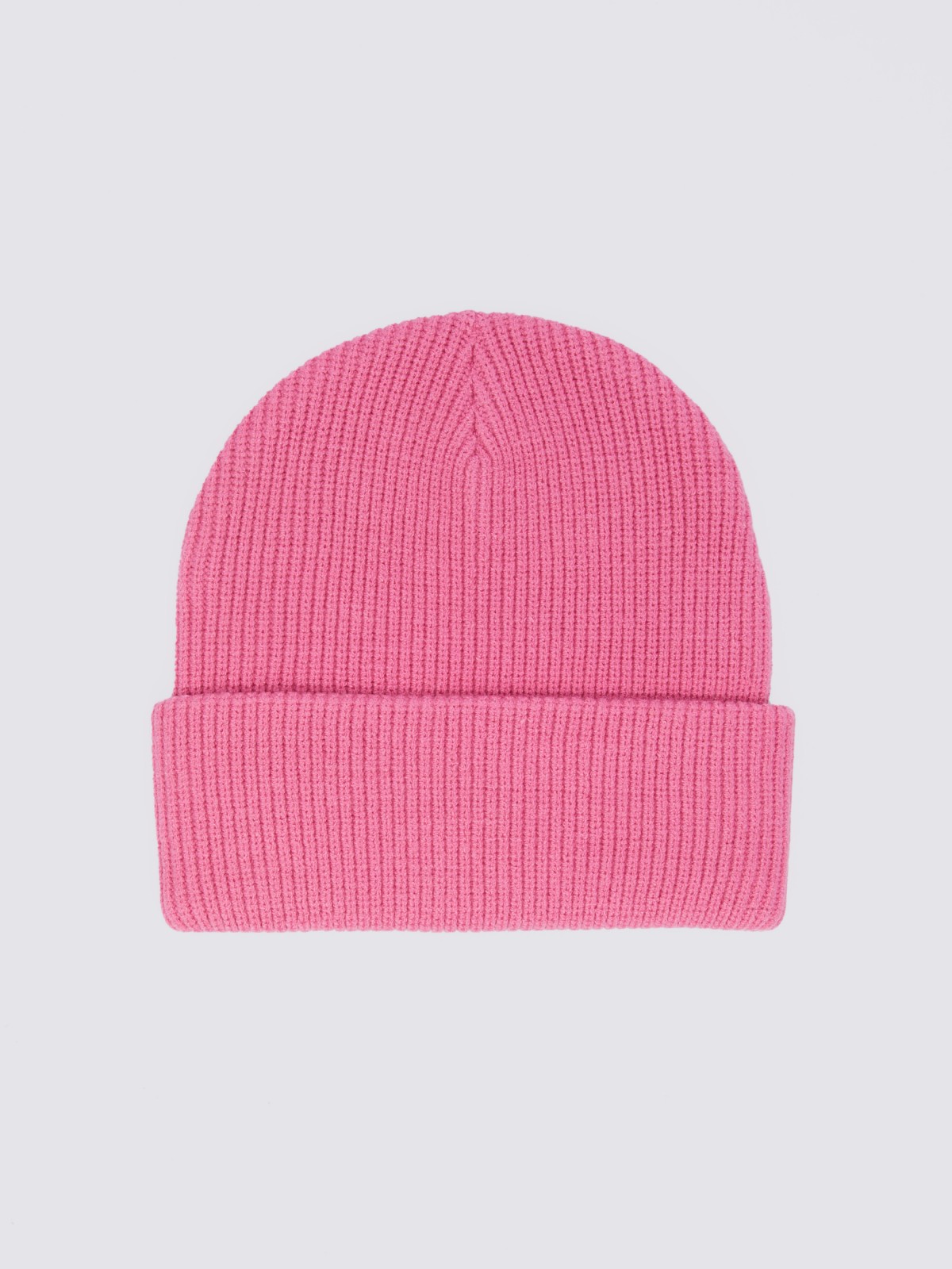 Трикотажная шапка-бини с отворотом zolla 02411927J045, цвет розовый, размер 54-58 - фото 3