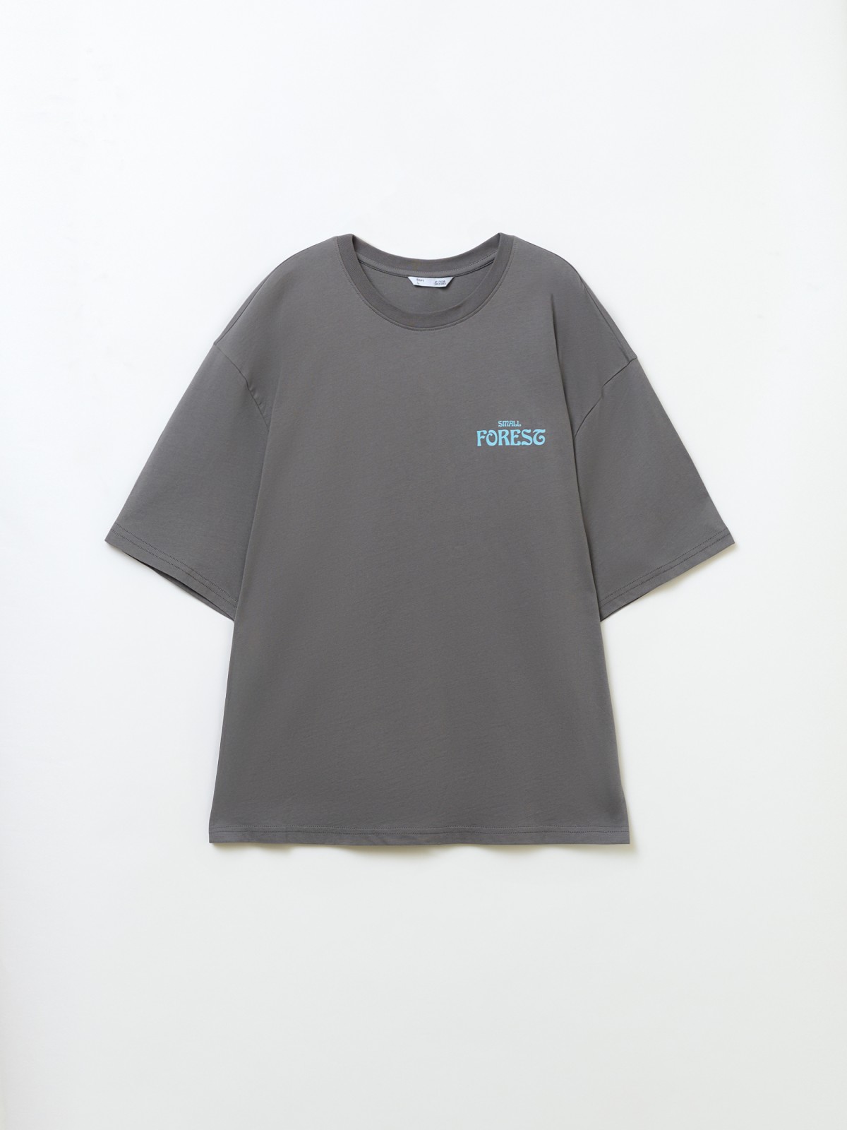 Футболка из хлопка с принтом на спине