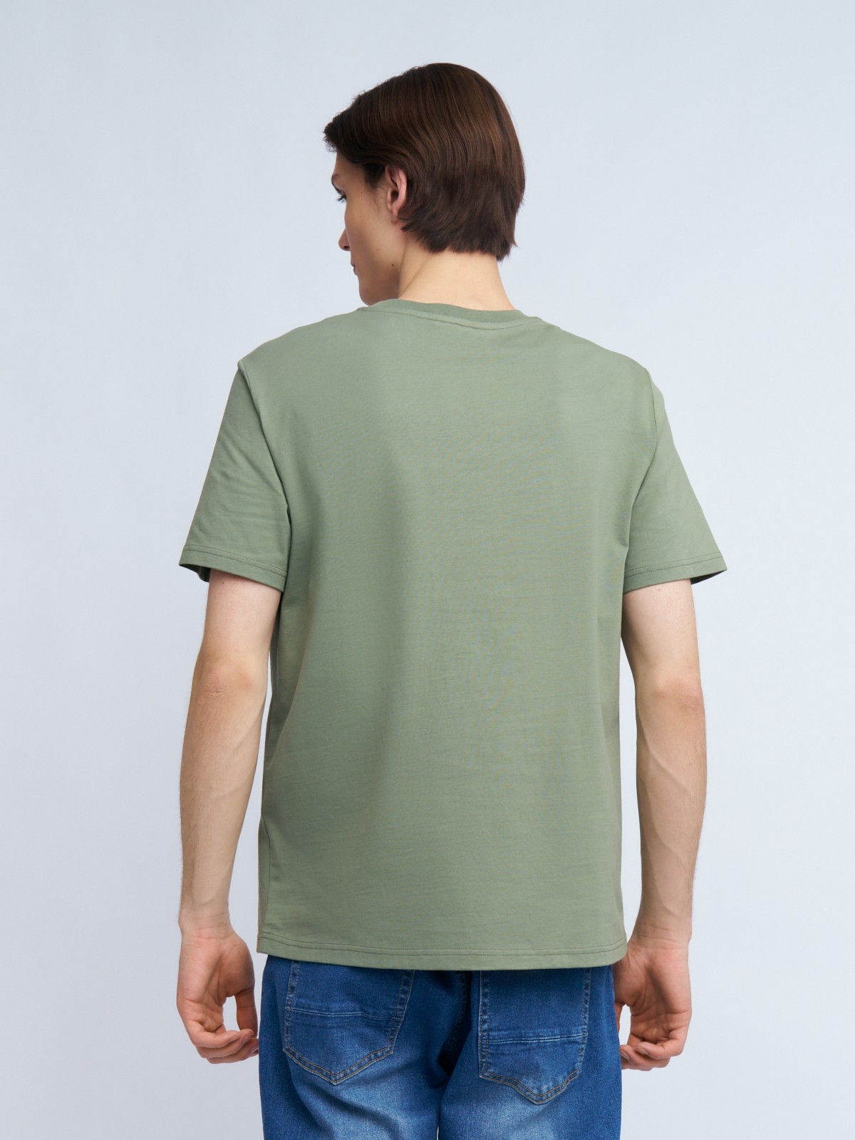 Футболка из хлопка с принтом-надписью