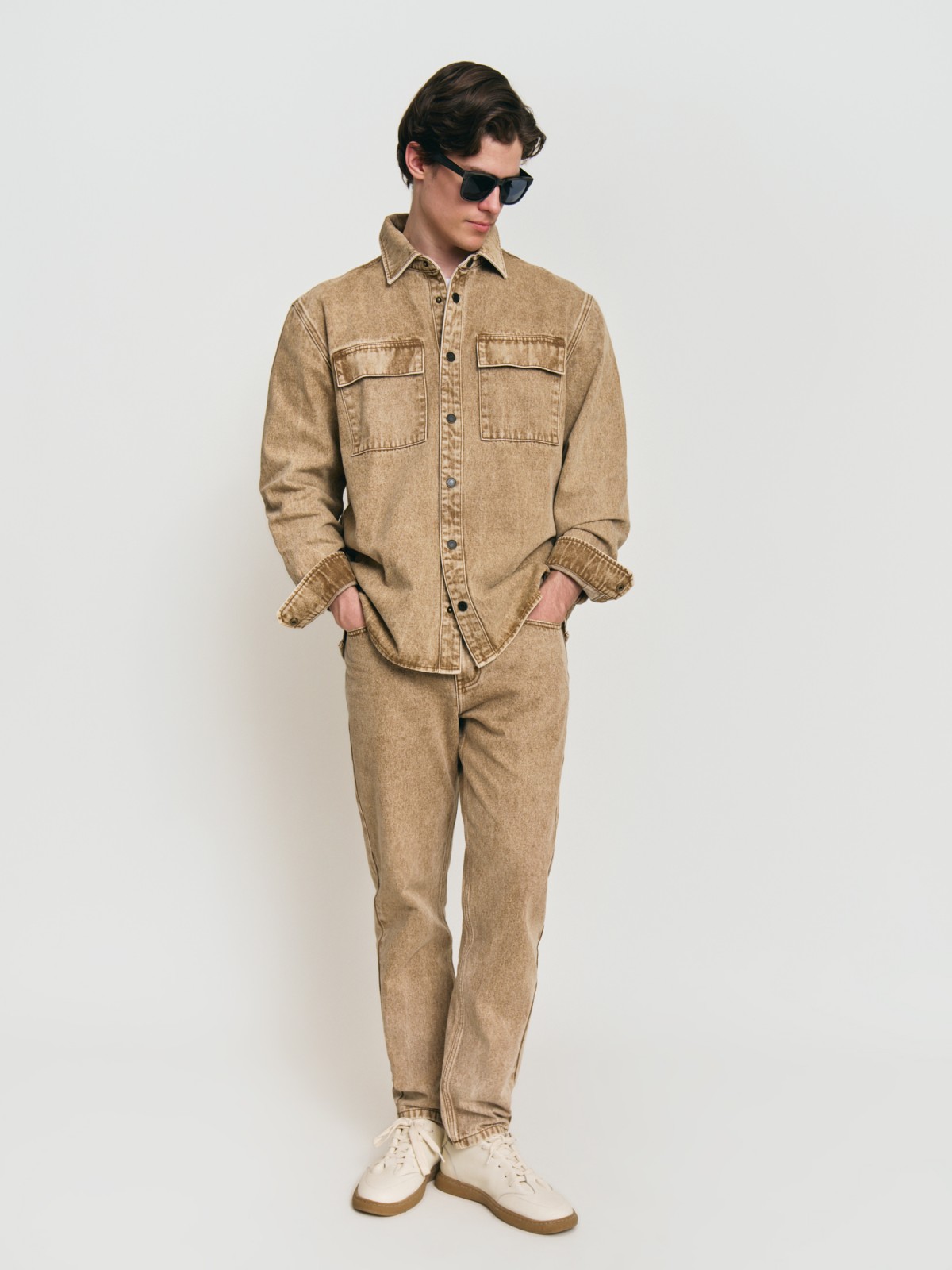 Джинсы фасона Carrot из хлопка