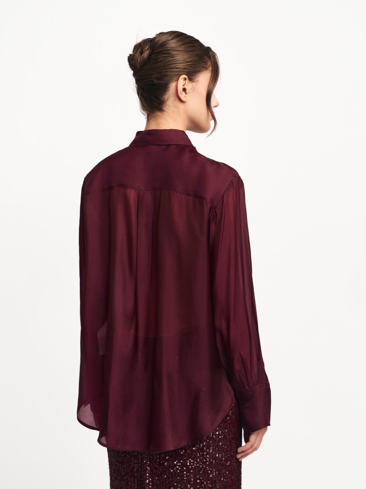 Полупрозрачная рубашка из органзы