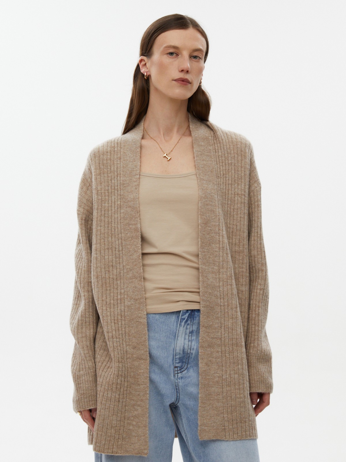 Трикотажный кардиган без застёжки