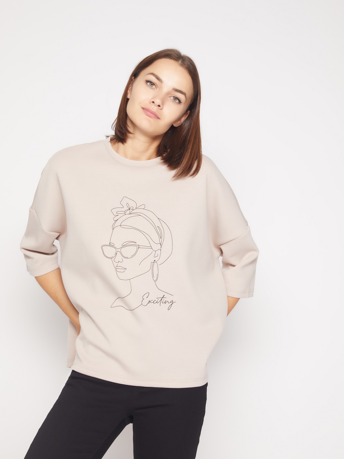 Футболка oversize с принтом
