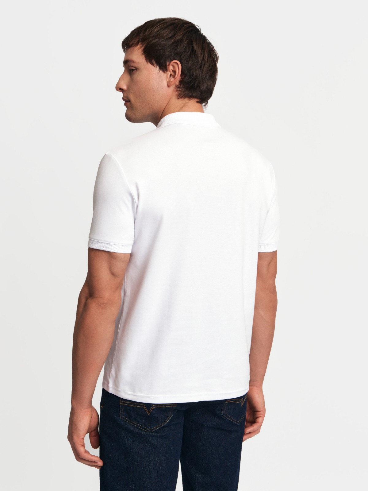 Футболка поло из хлопка на молнии