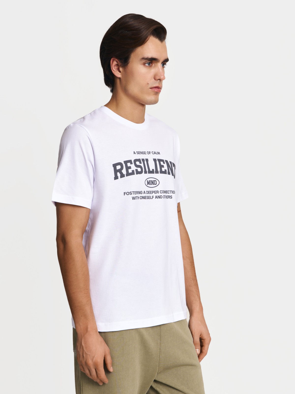 Футболка из хлопка с надписью 