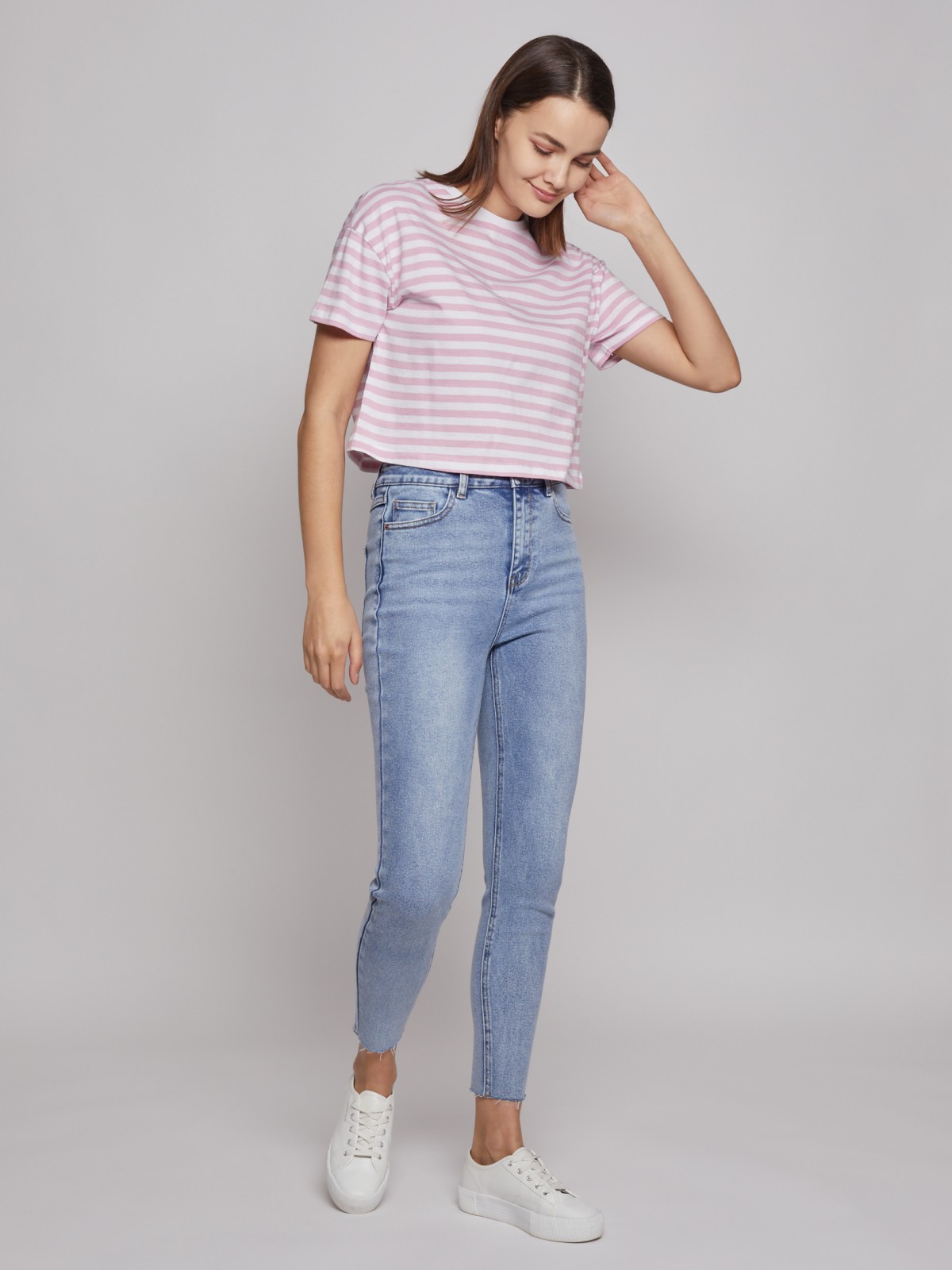 Укороченные джинсы силуэта Skinny