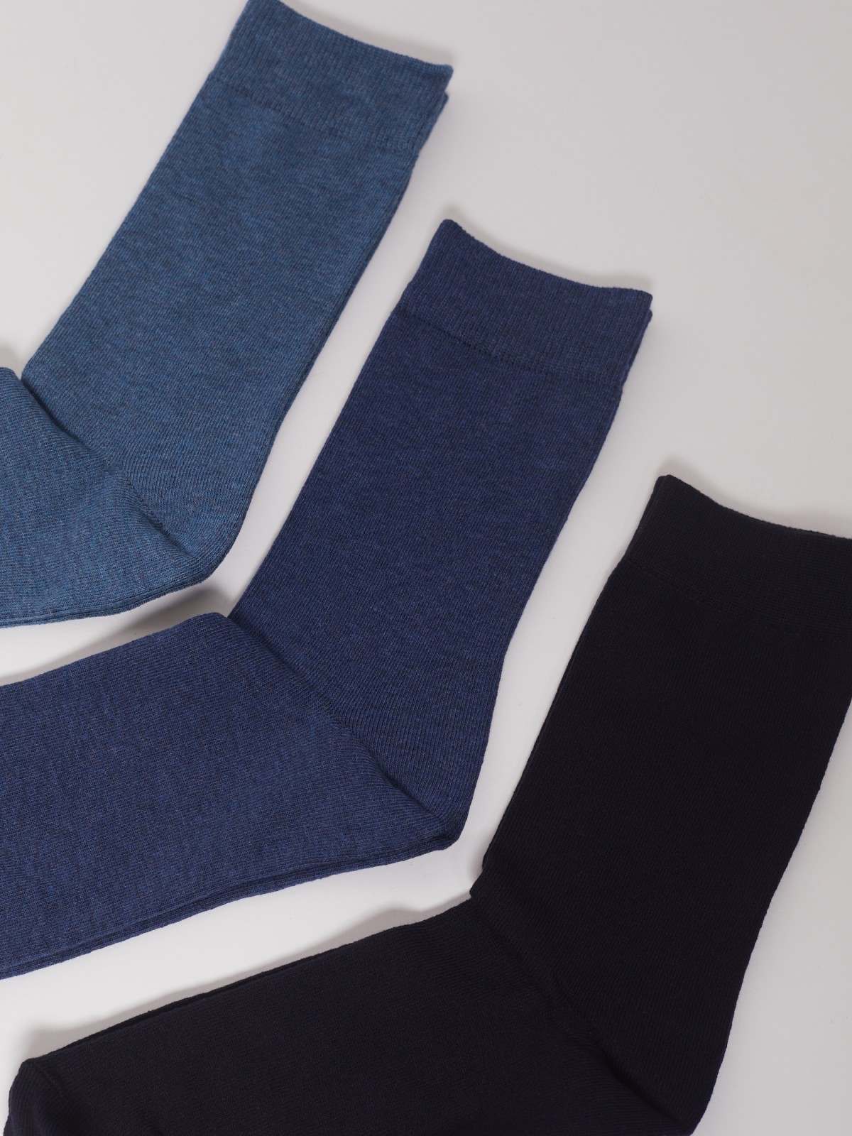 Набор высоких носков (3 пары в комплекте) zolla Темно-синий 01311998J025 
