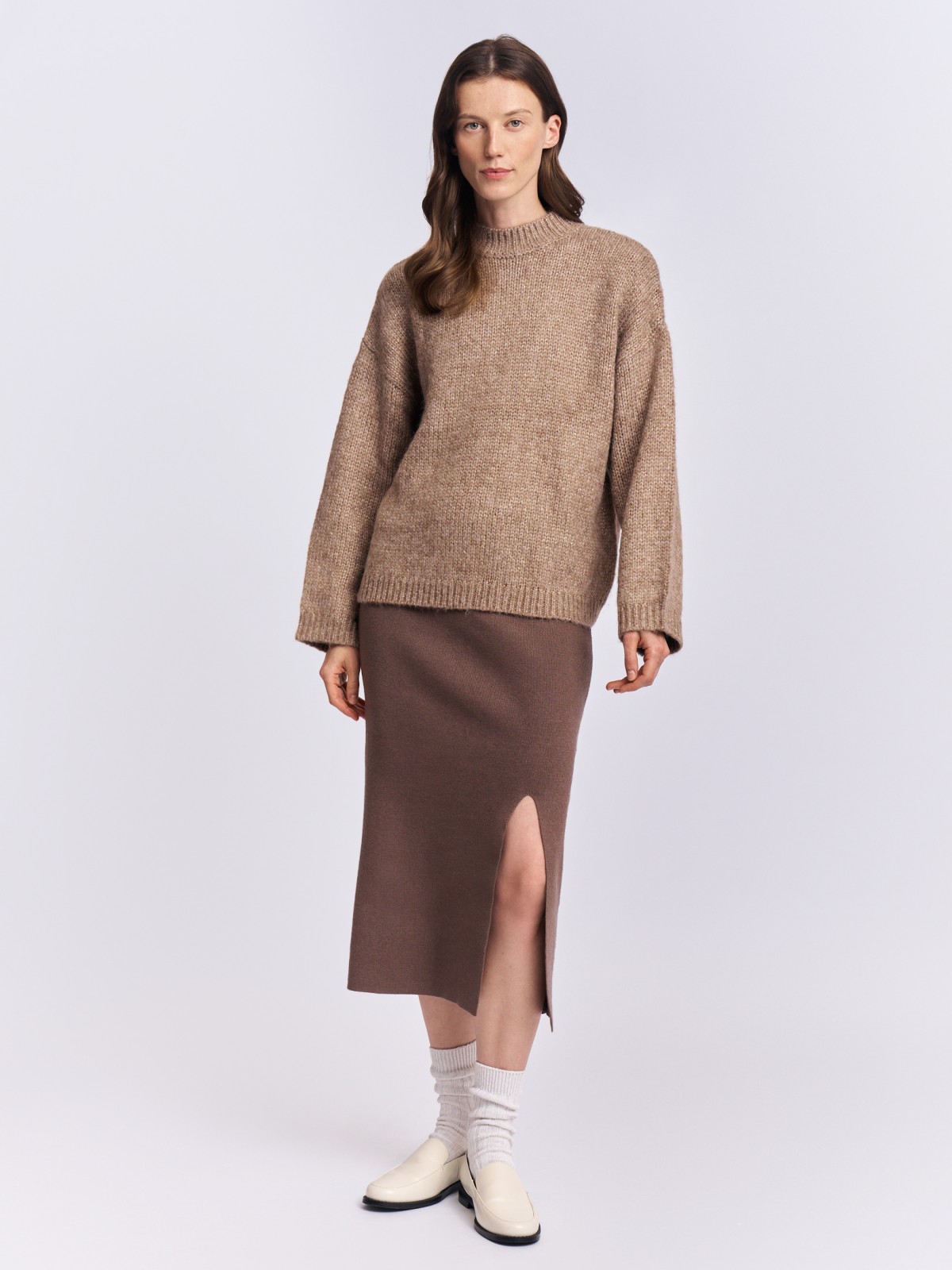 Вязаный свитер с люрексом