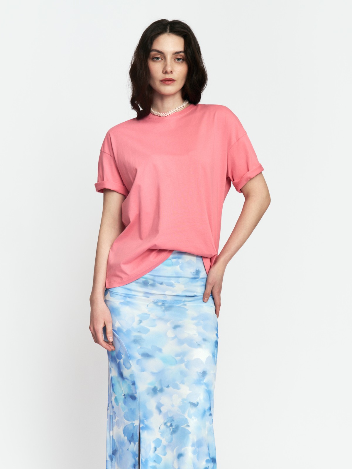 Футболка оверсайз силуэта из хлопка