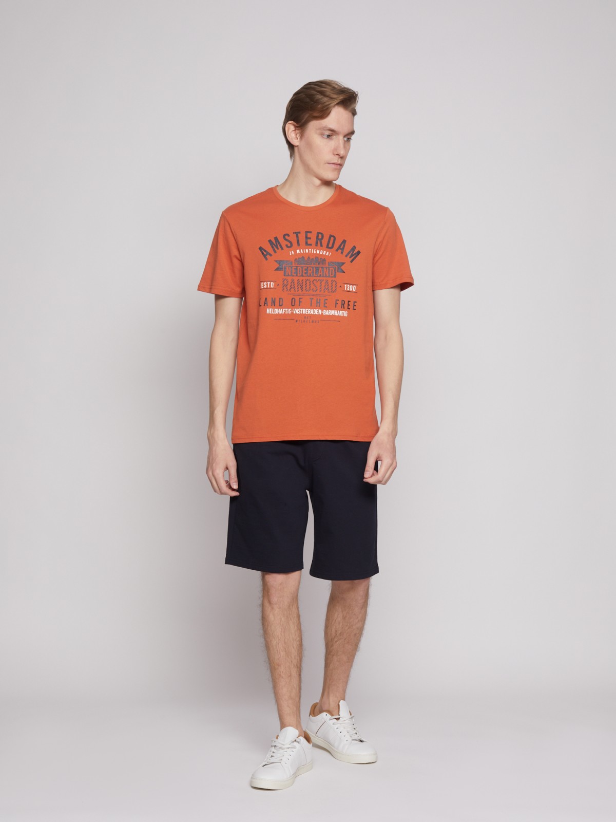 Футболка из хлопка с принтом-надписью